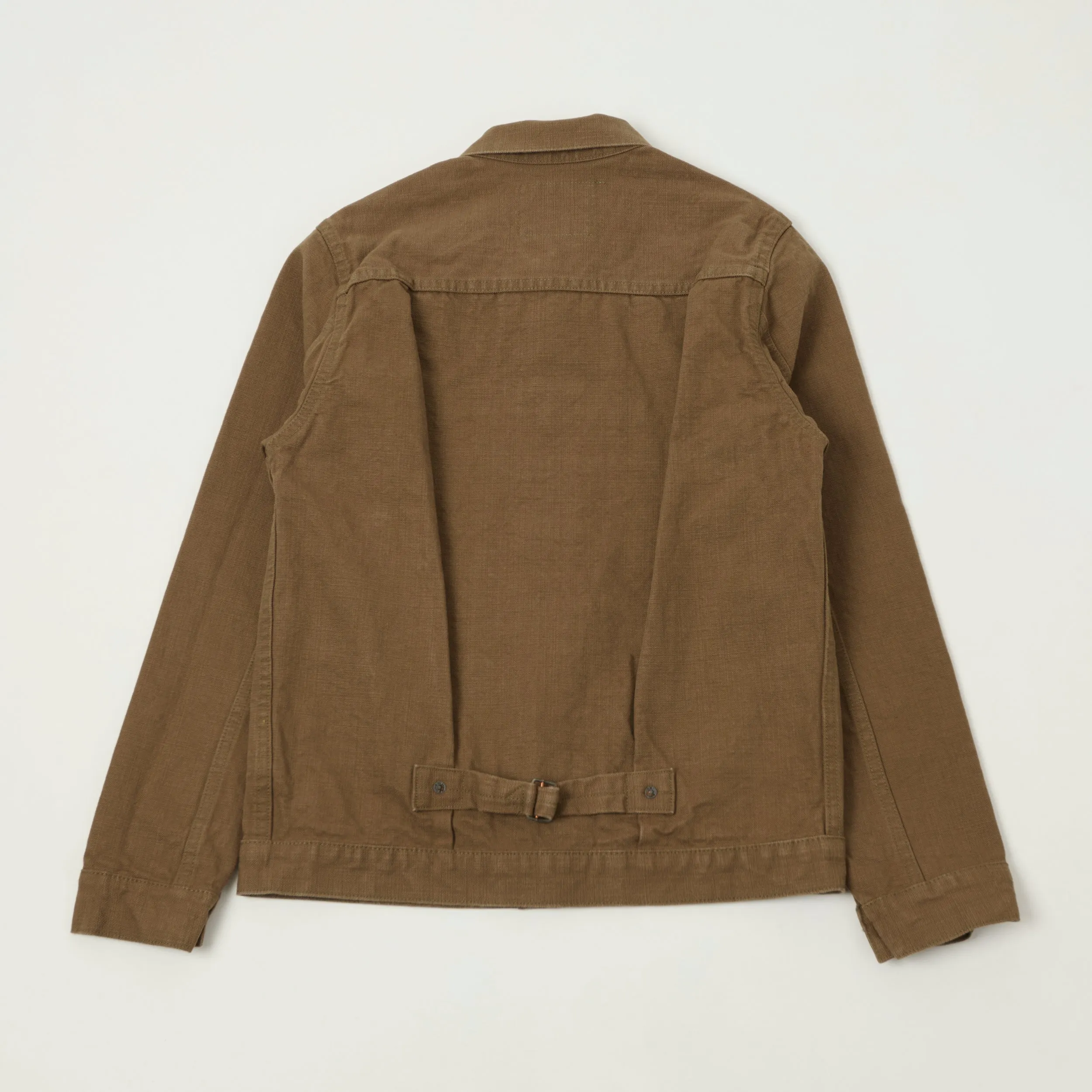 ONI Denim 01507-HOX-OLB 13oz Sulfur Dyed Canvas Type I Denim Jacket - Brown Khaki sold by Son of a Stag product image thumbnail 4