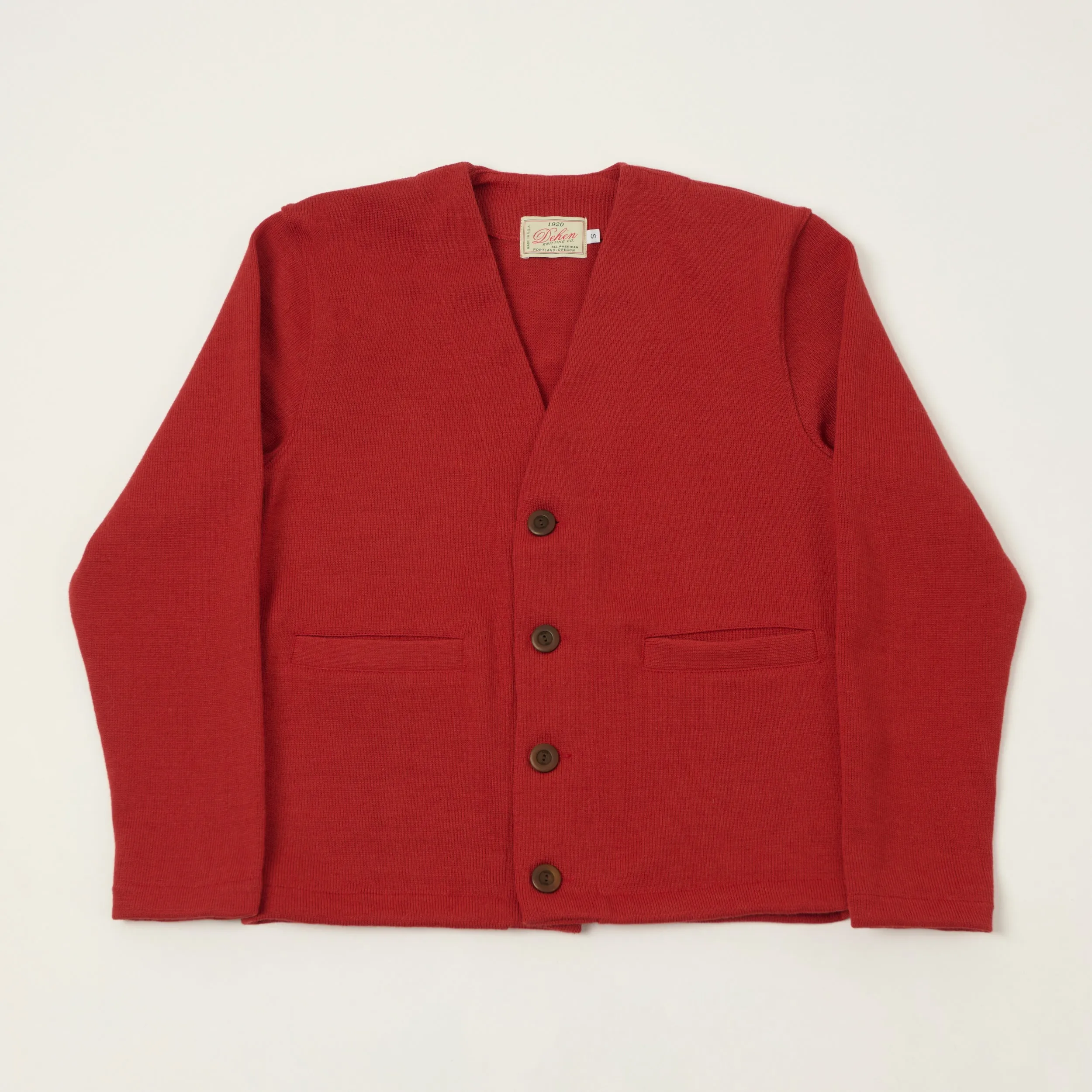 Dehen 1920 Lightweight 'Slouchy' Cardigan - Forster Red sold by Son of a Stag