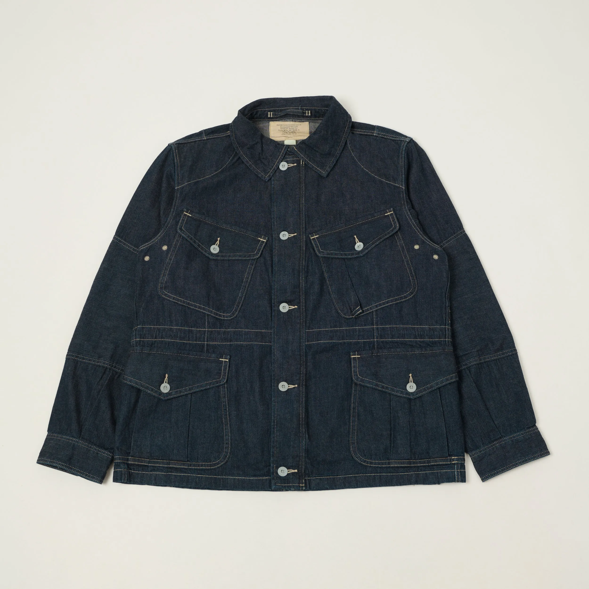 RRL Indigo Denim Field Jacket - Medium Wash sold by Son of a Stag