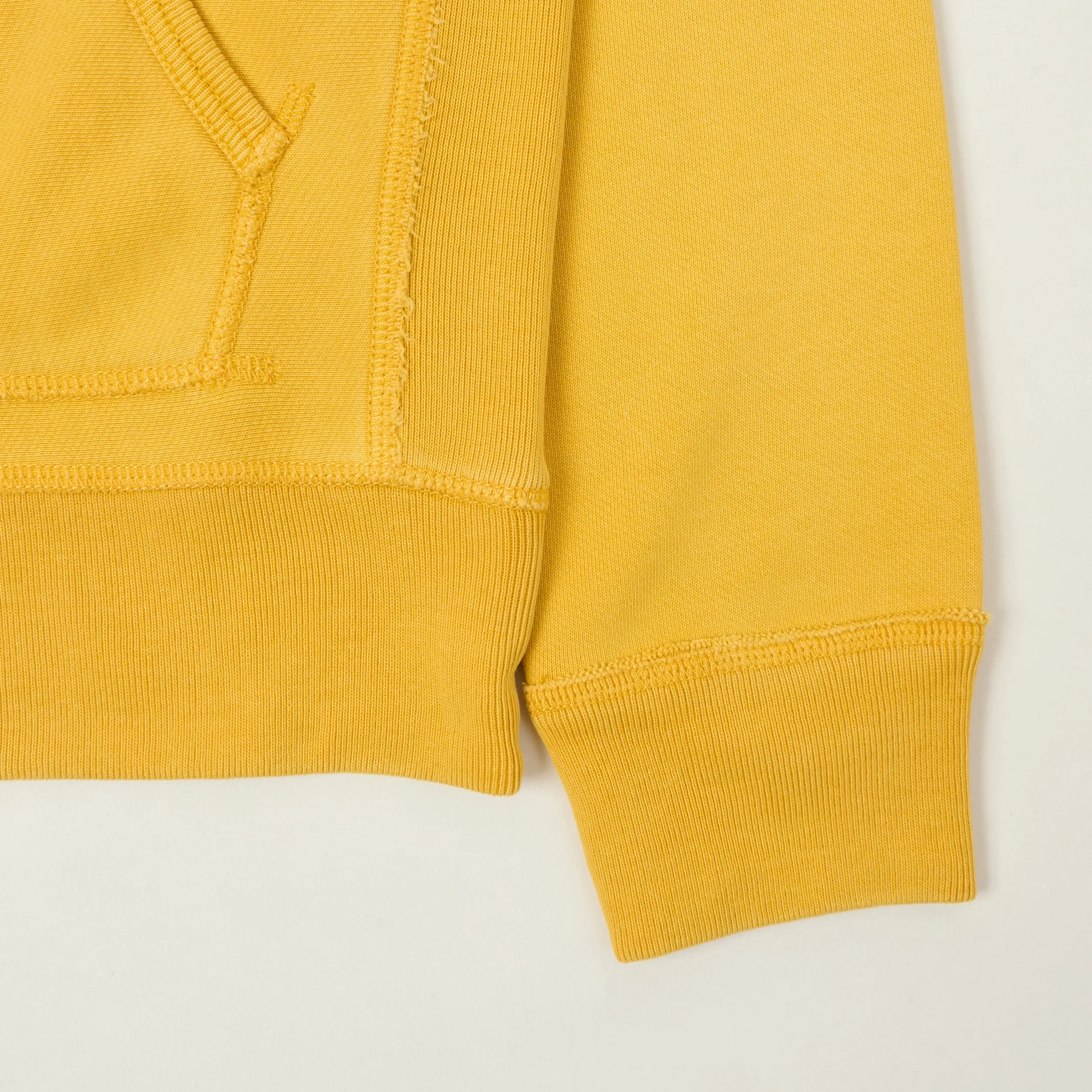 RRL Garment-Dyed French Terry Hoodie - Yellow sold by Son of a Stag product image thumbnail 4