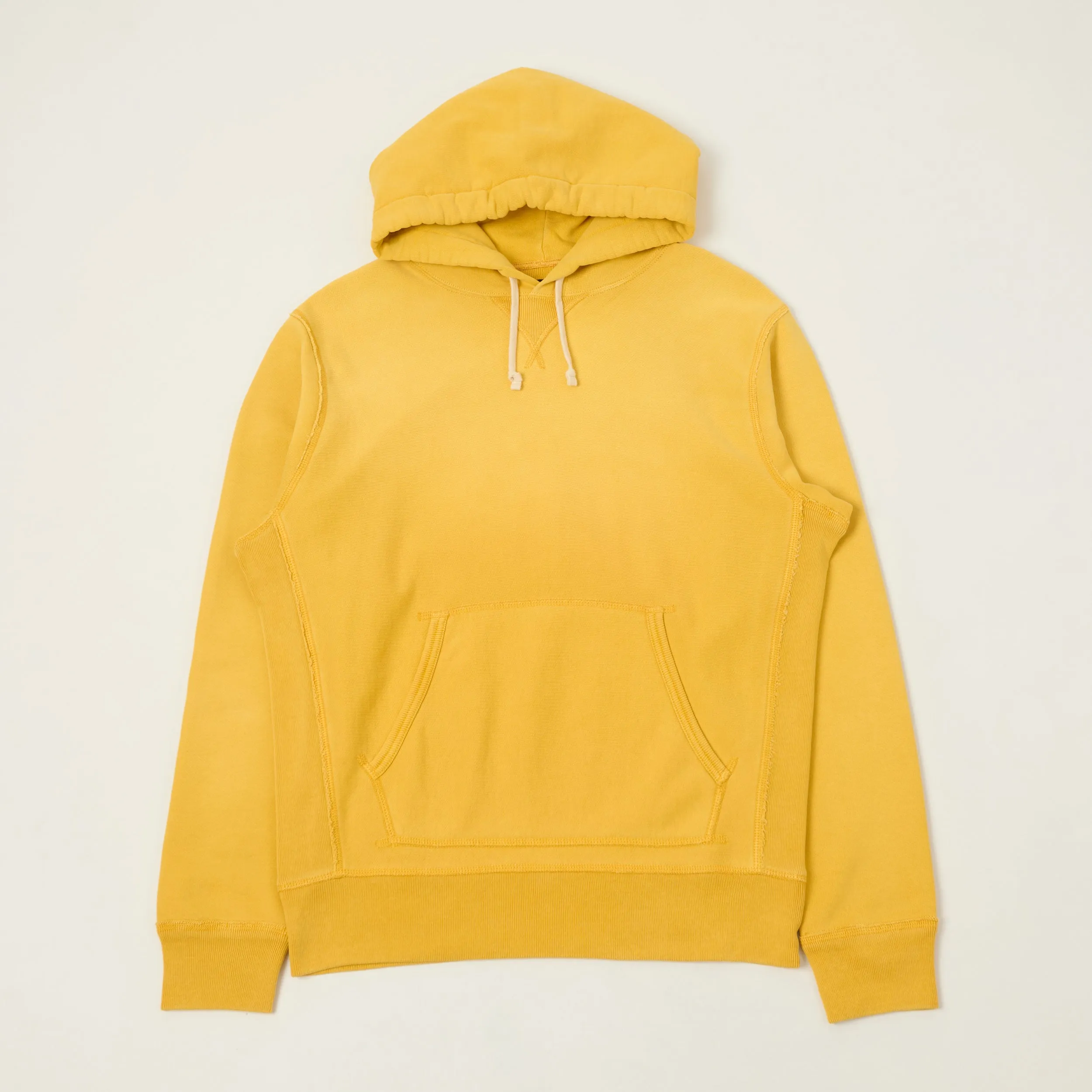RRL Garment-Dyed French Terry Hoodie - Yellow sold by Son of a Stag
