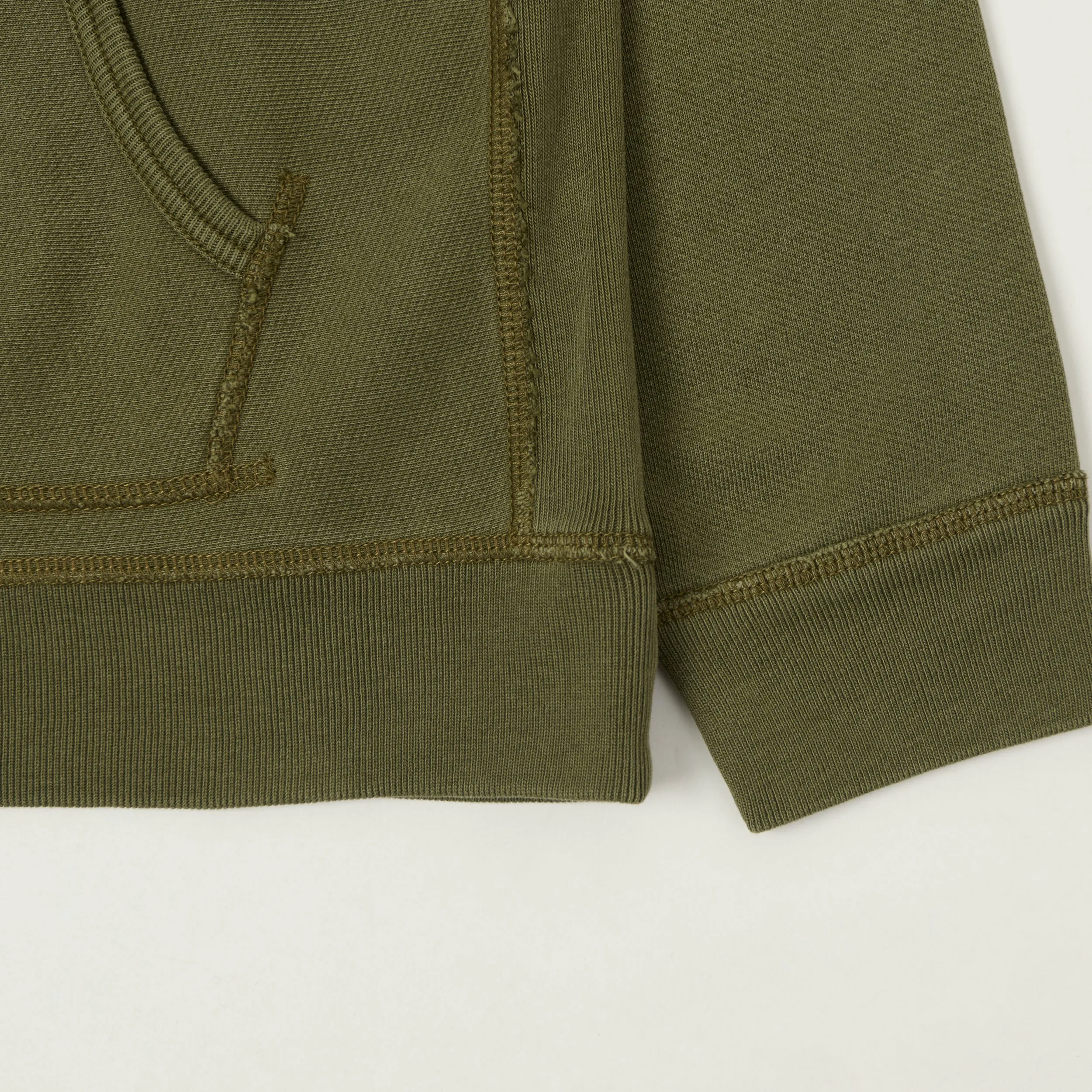 RRL Garment-Dyed French Terry Hoodie - Olive sold by Son of a Stag product image thumbnail 4