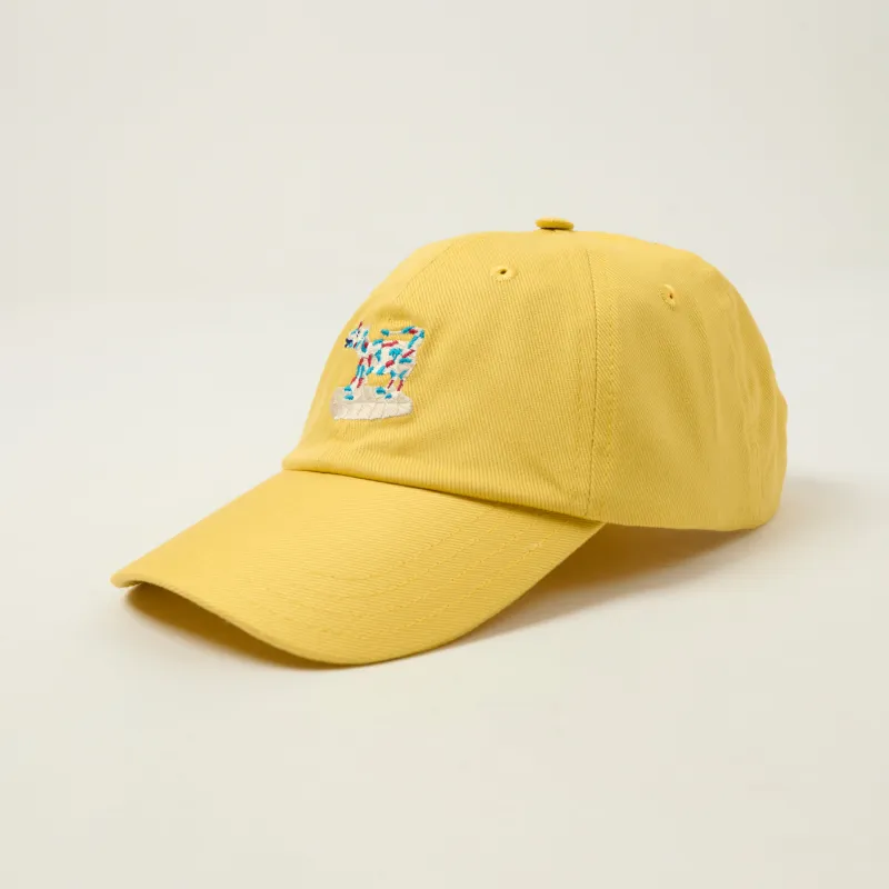 Drake's 'Cow Figuraine' Twill Baseball Cap - Mustard made by Drakes
