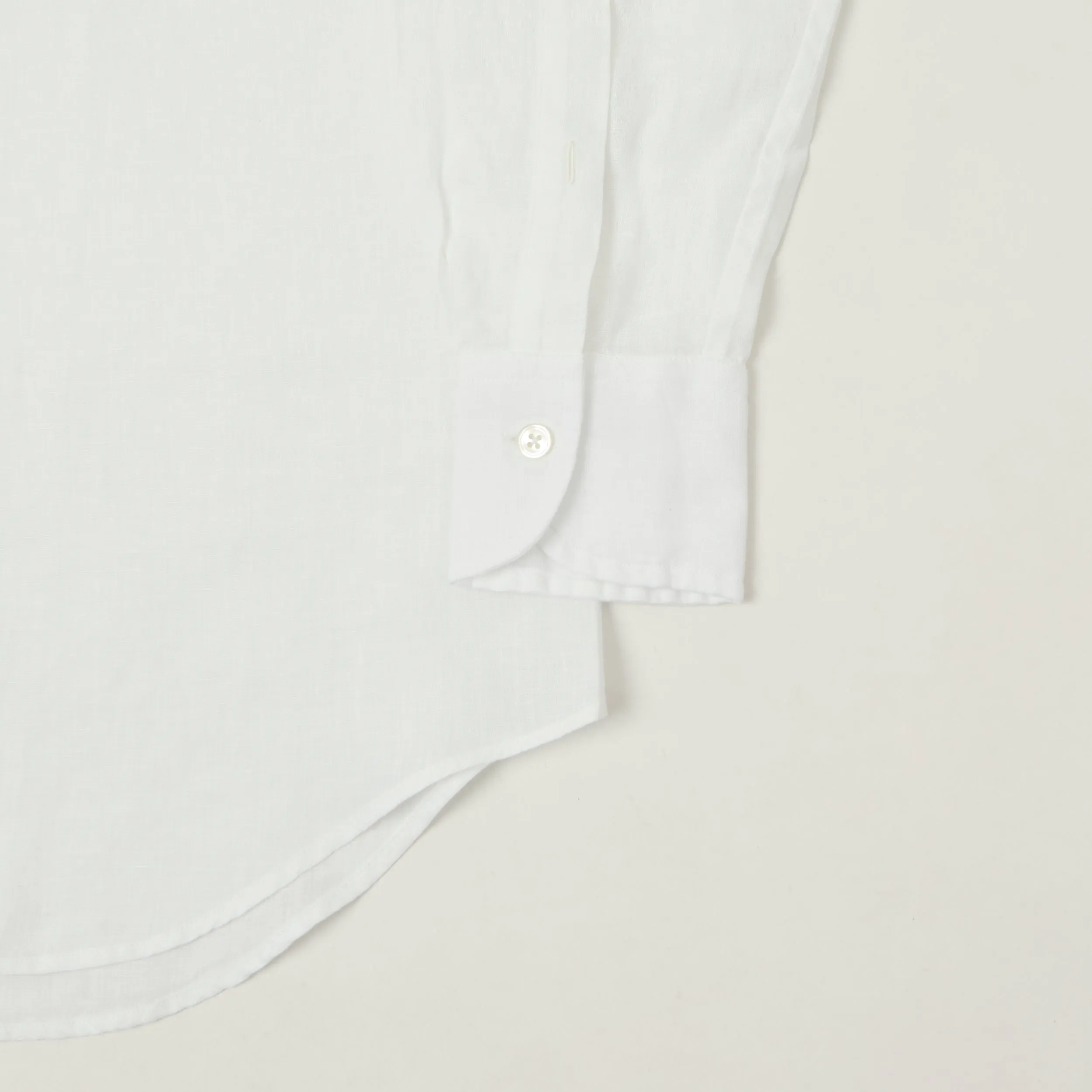 Drake's Linen Summer Shirt - White sold by Son of a Stag product image thumbnail 3