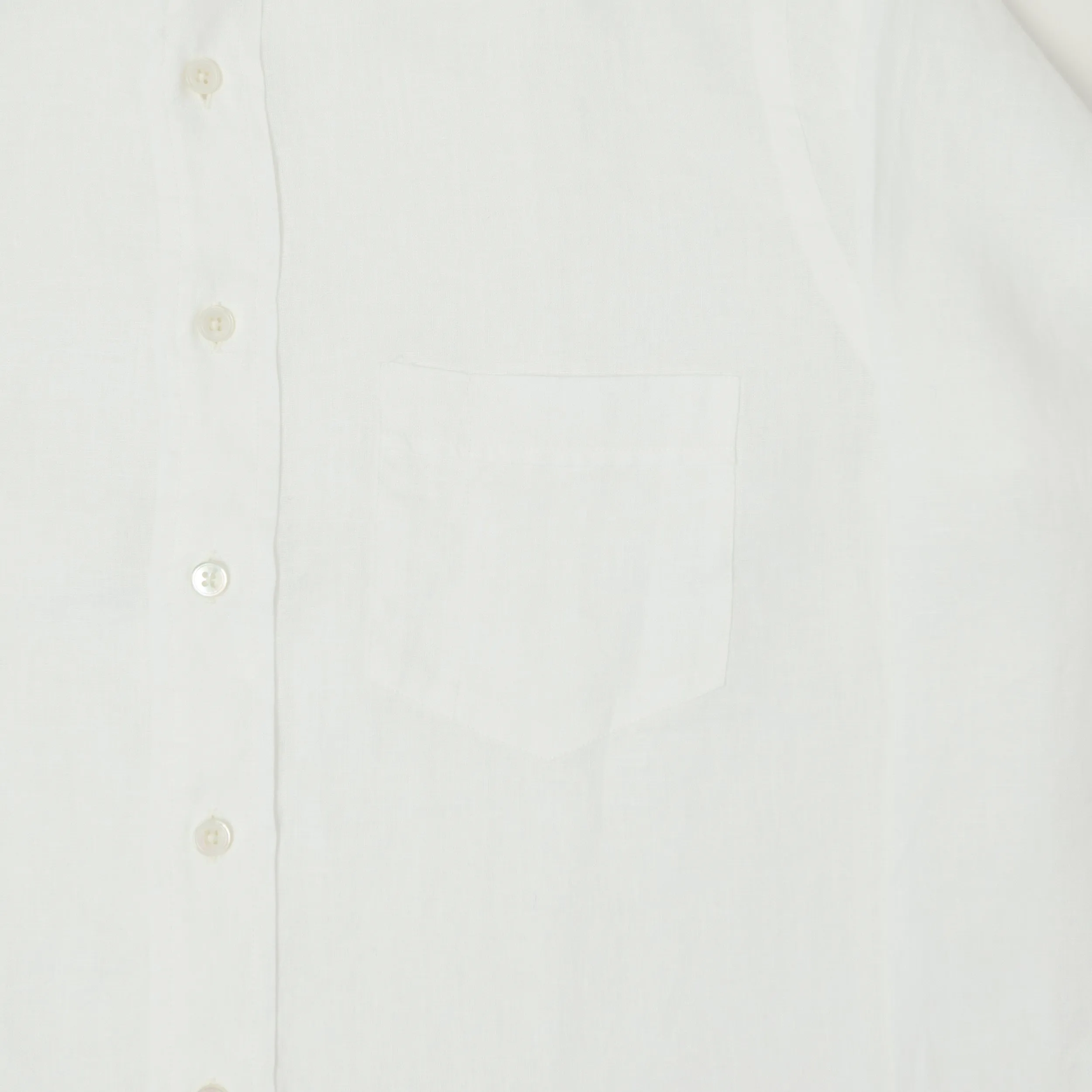 Drake's Linen Summer Shirt - White sold by Son of a Stag product image thumbnail 4