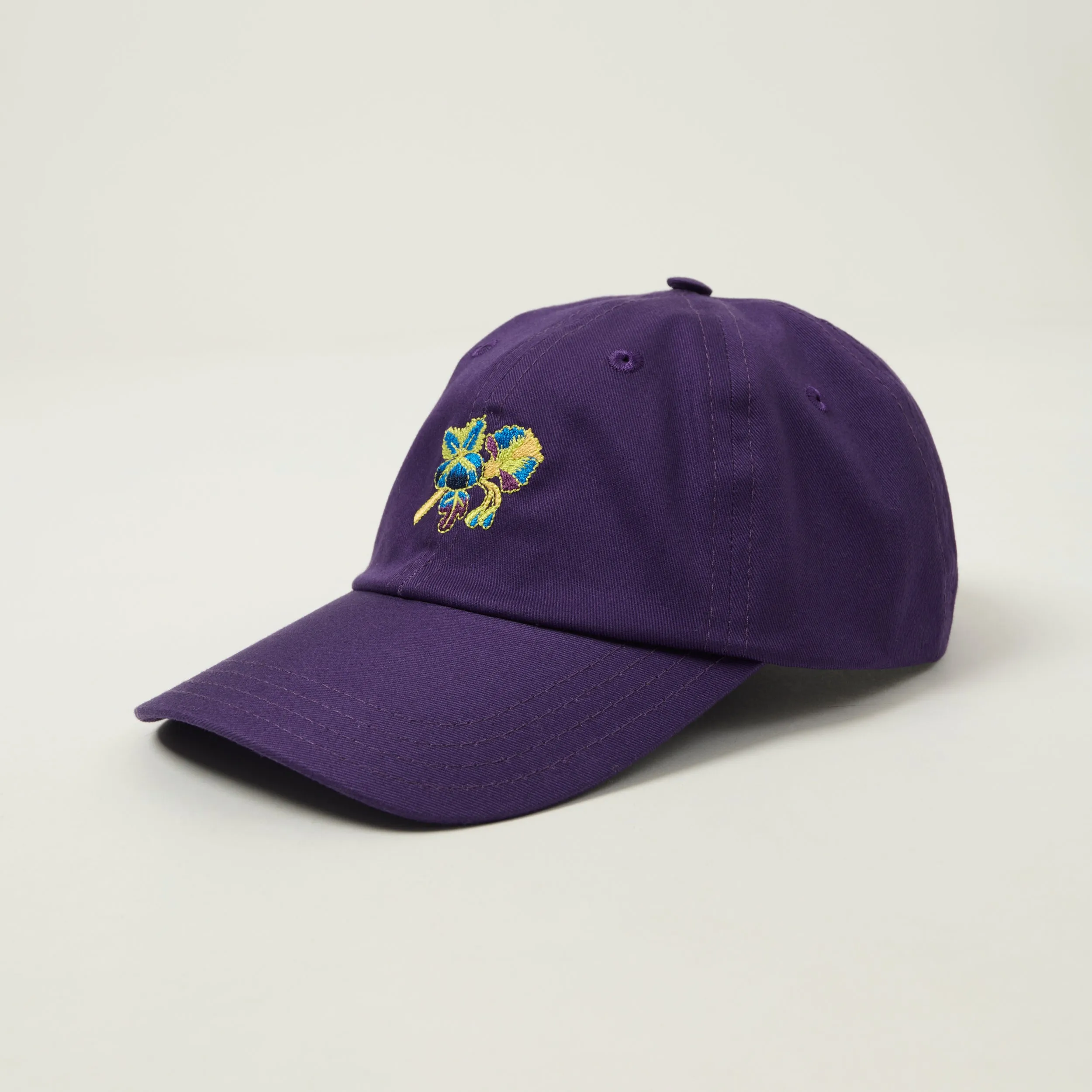 Drake's 'Psycha Flower' Twill Baseball Cap - Purple sold by Son of a Stag