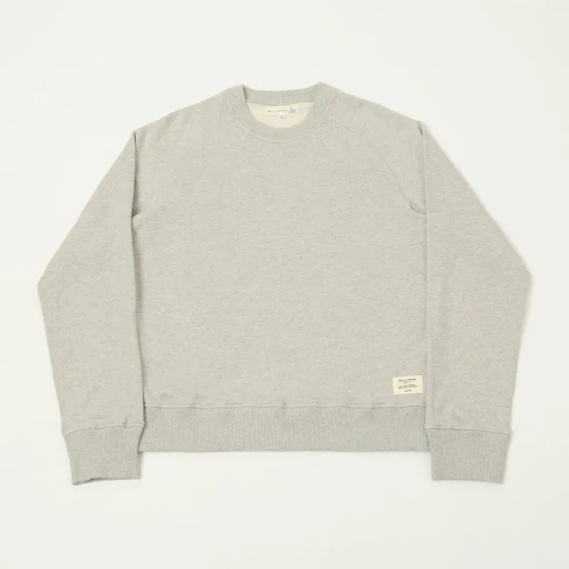 Merz b. Schwanen Raglan Sweatshirt - Grey Melange made by Merz B. Schwanen