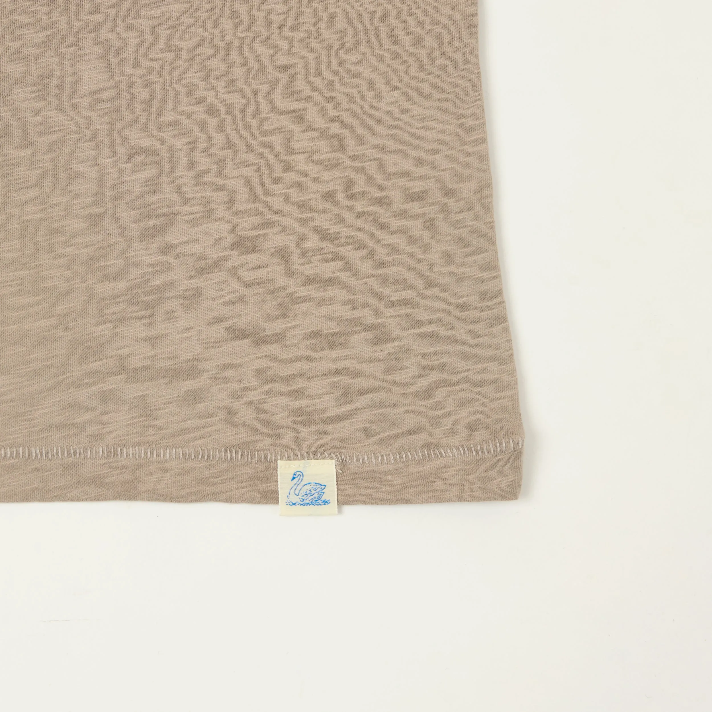 Merz b. Schwanen 'Good Basics' SCT04 Pima Slub Cotton T-Shirt - Faded Grain sold by Son of a Stag product image thumbnail 4