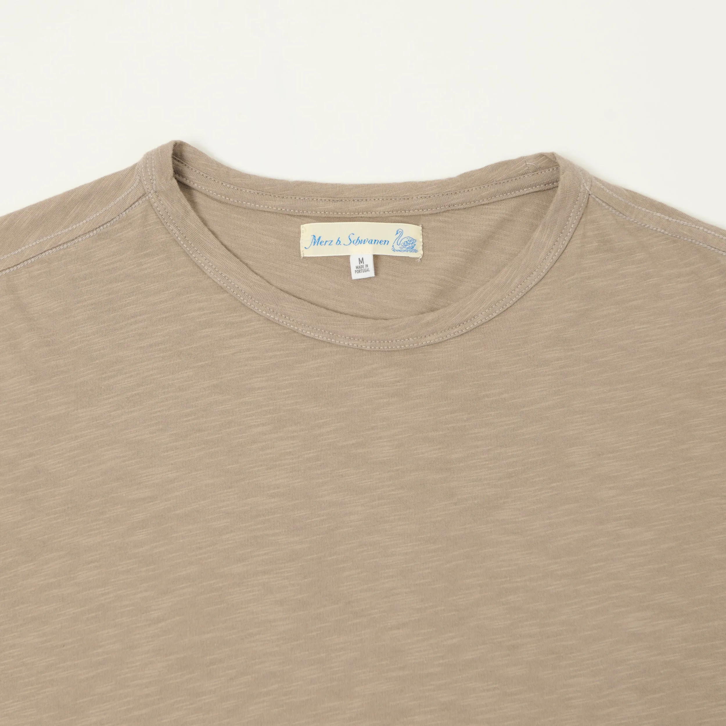 Merz b. Schwanen 'Good Basics' SCT04 Pima Slub Cotton T-Shirt - Faded Grain sold by Son of a Stag product image thumbnail 2