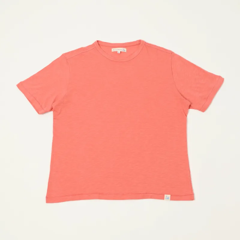 Merz b. Schwanen 'Good Basics' SCT04 Pima Slub Cotton T-Shirt - Calypso Pink made by Merz B. Schwanen