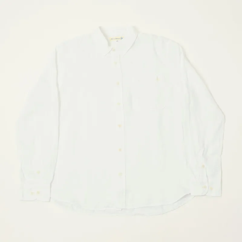 Merz b. Schwanen 'Good Basics' Relaxed Fit Linen Shirt - White made by Merz B. Schwanen
