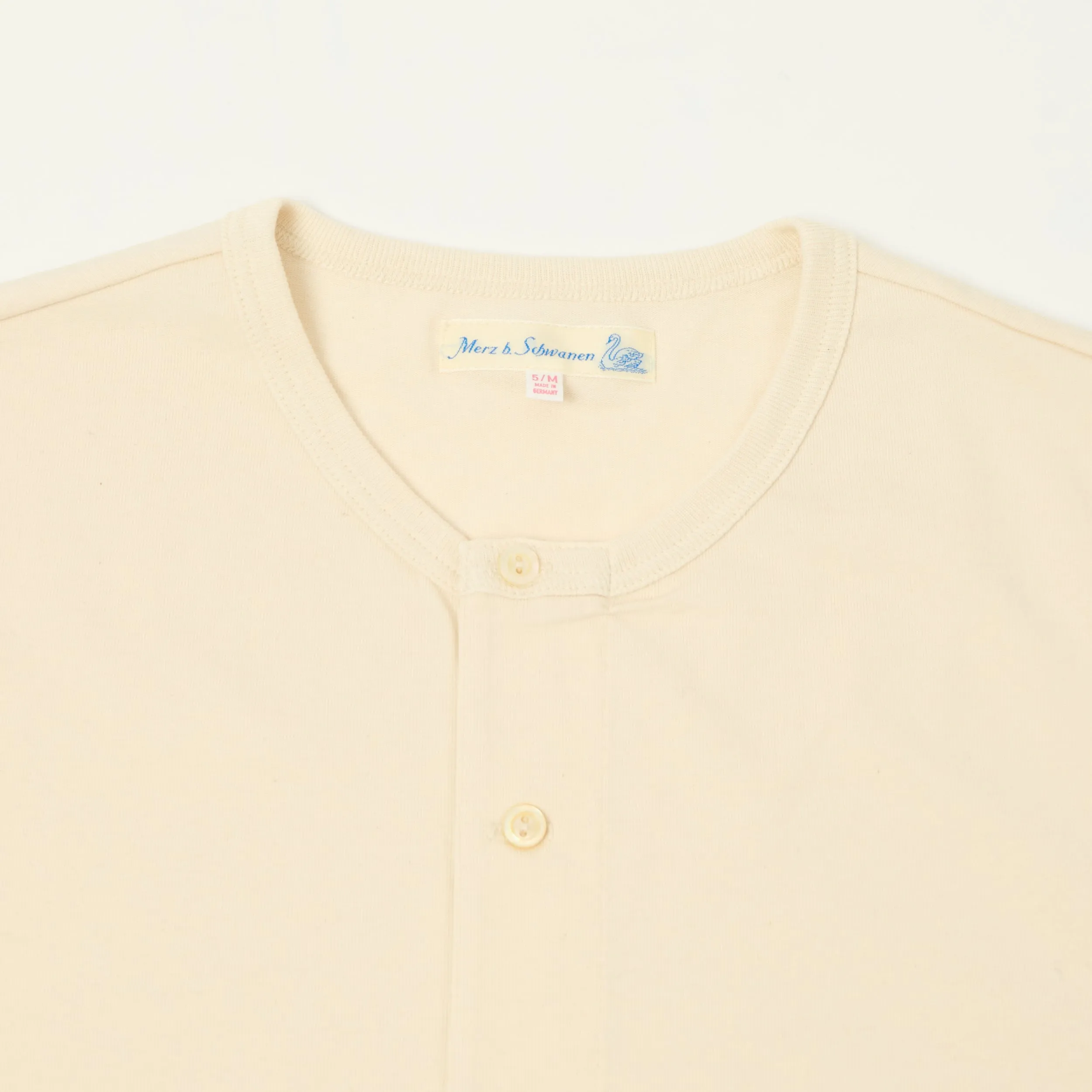Merz b. Schwanen 2M07 Short Sleeve Henley - Nature sold by Son of a Stag product image thumbnail 2