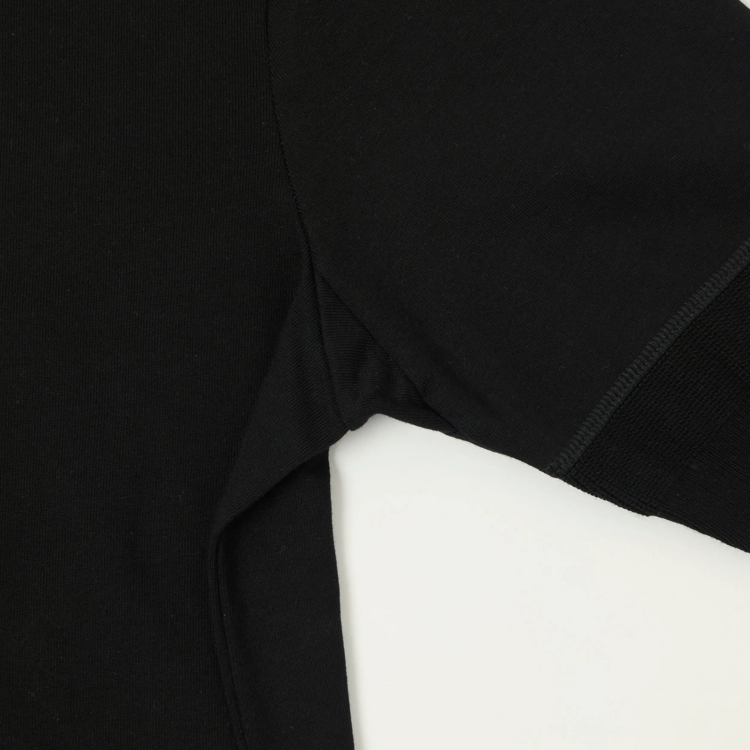 Merz b. Schwanen 2M07 Short Sleeve Henley - Deep Black sold by Son of a Stag product image thumbnail 4