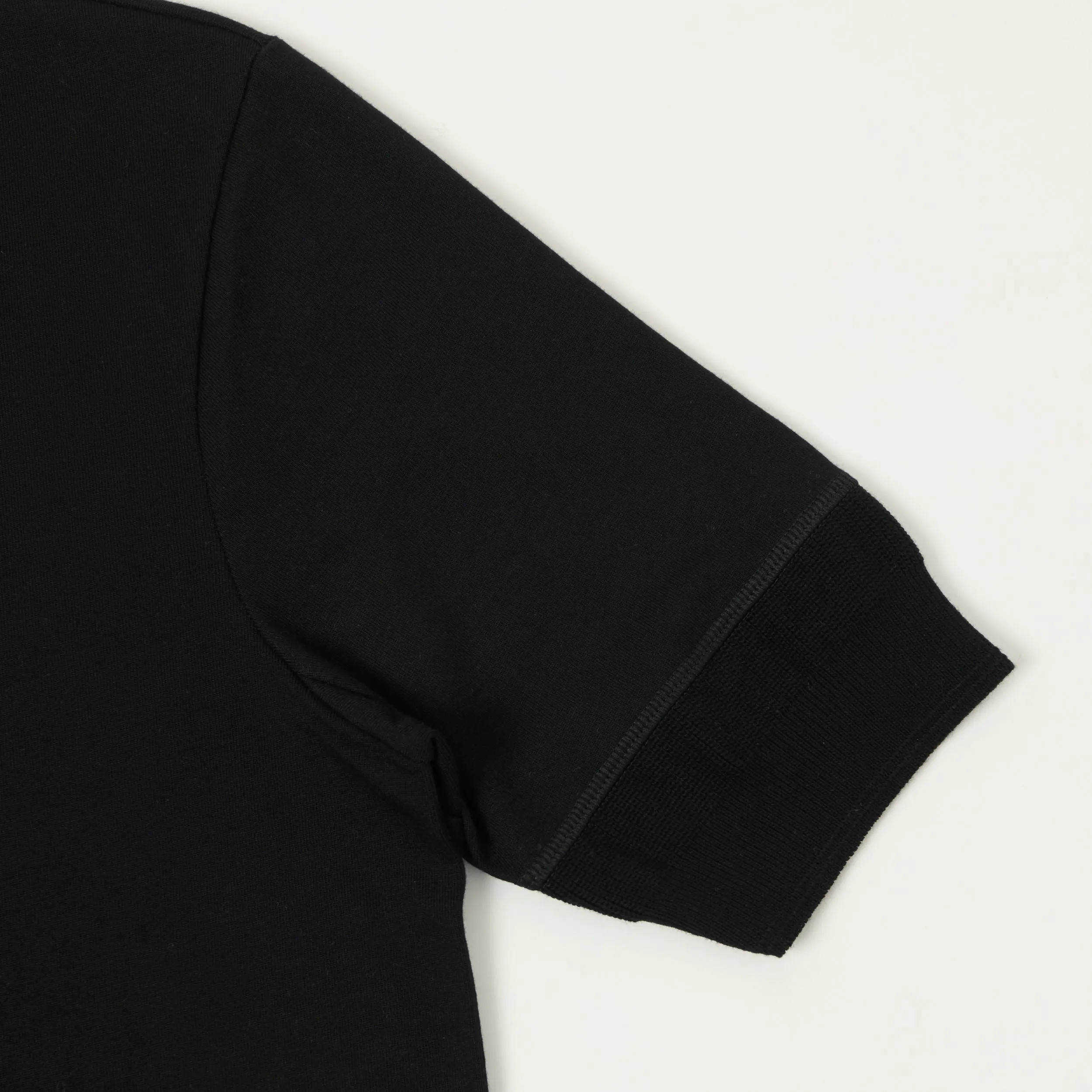 Merz b. Schwanen 2M07 Short Sleeve Henley - Deep Black sold by Son of a Stag product image thumbnail 3