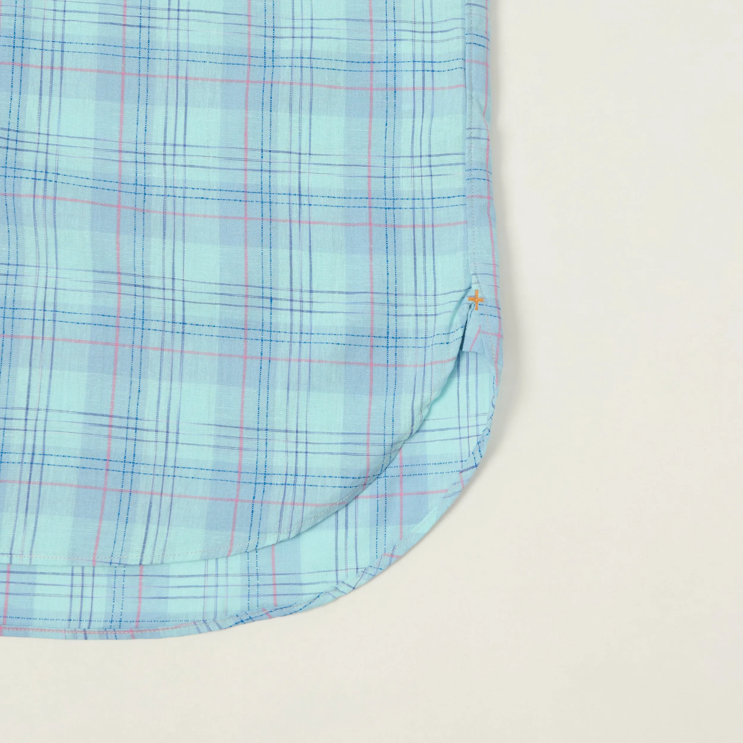 Beams Plus Button Down Cotton/Linen Short Sleeve Shirt - Sax sold by Son of a Stag product image thumbnail 3