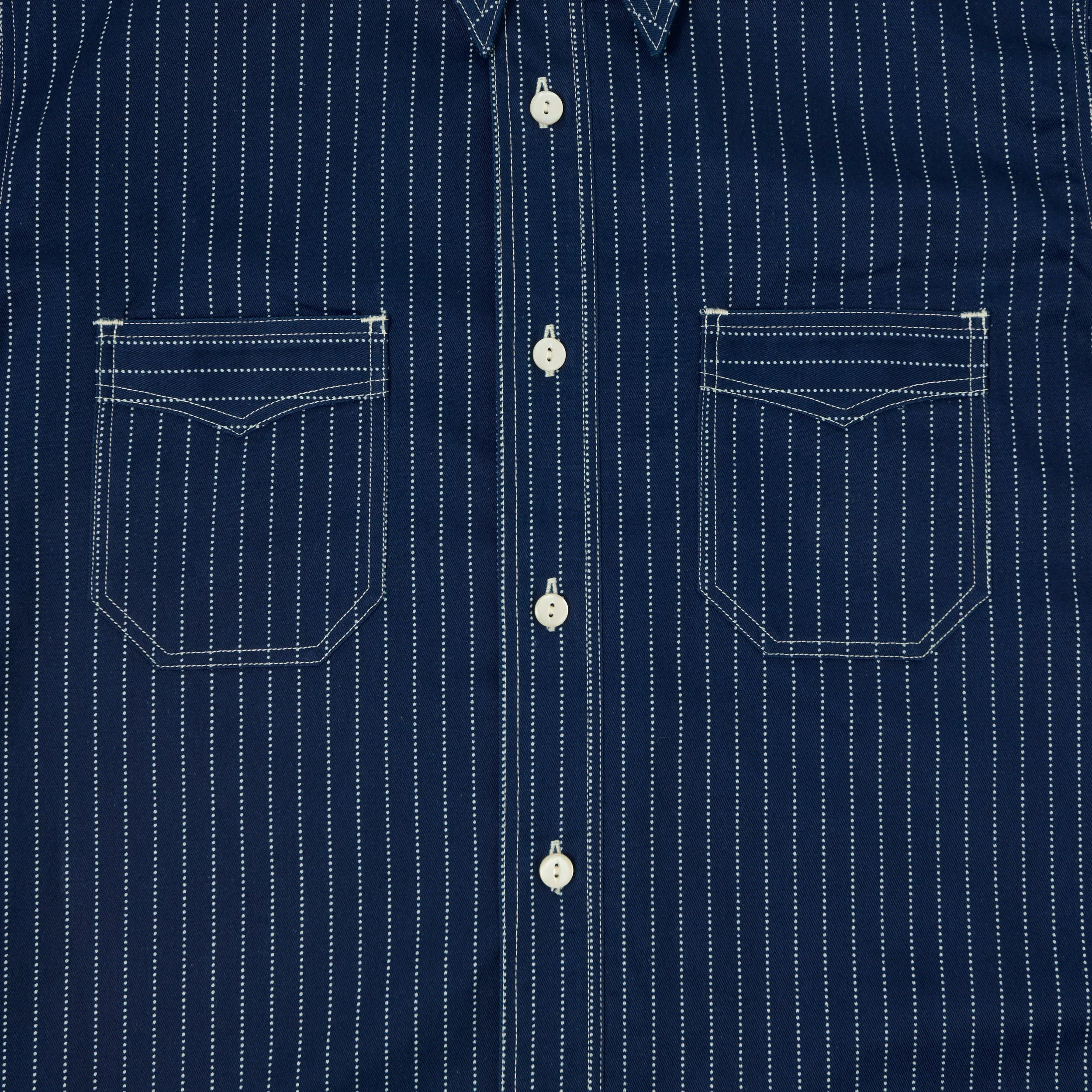 Sugar Cane Short Sleeve Wabash Work Shirt - Navy sold by Son of a Stag product image thumbnail 5