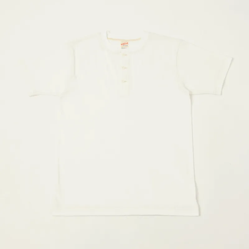 Whitesville Classic Henley T-Shirt - Off White made by Whitesville