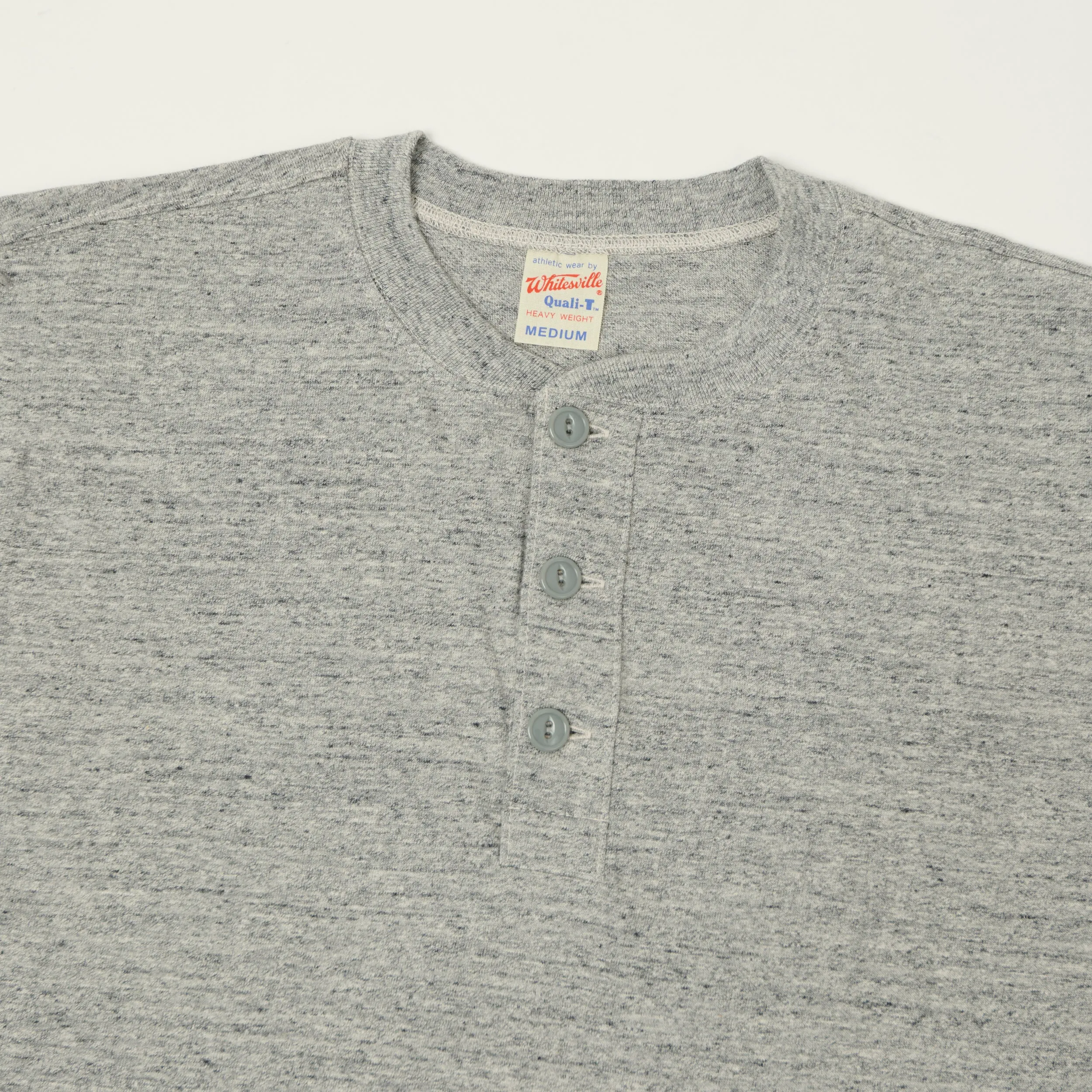 Whitesville Classic Henley T-Shirt - Heather Grey sold by Son of a Stag product image thumbnail 2