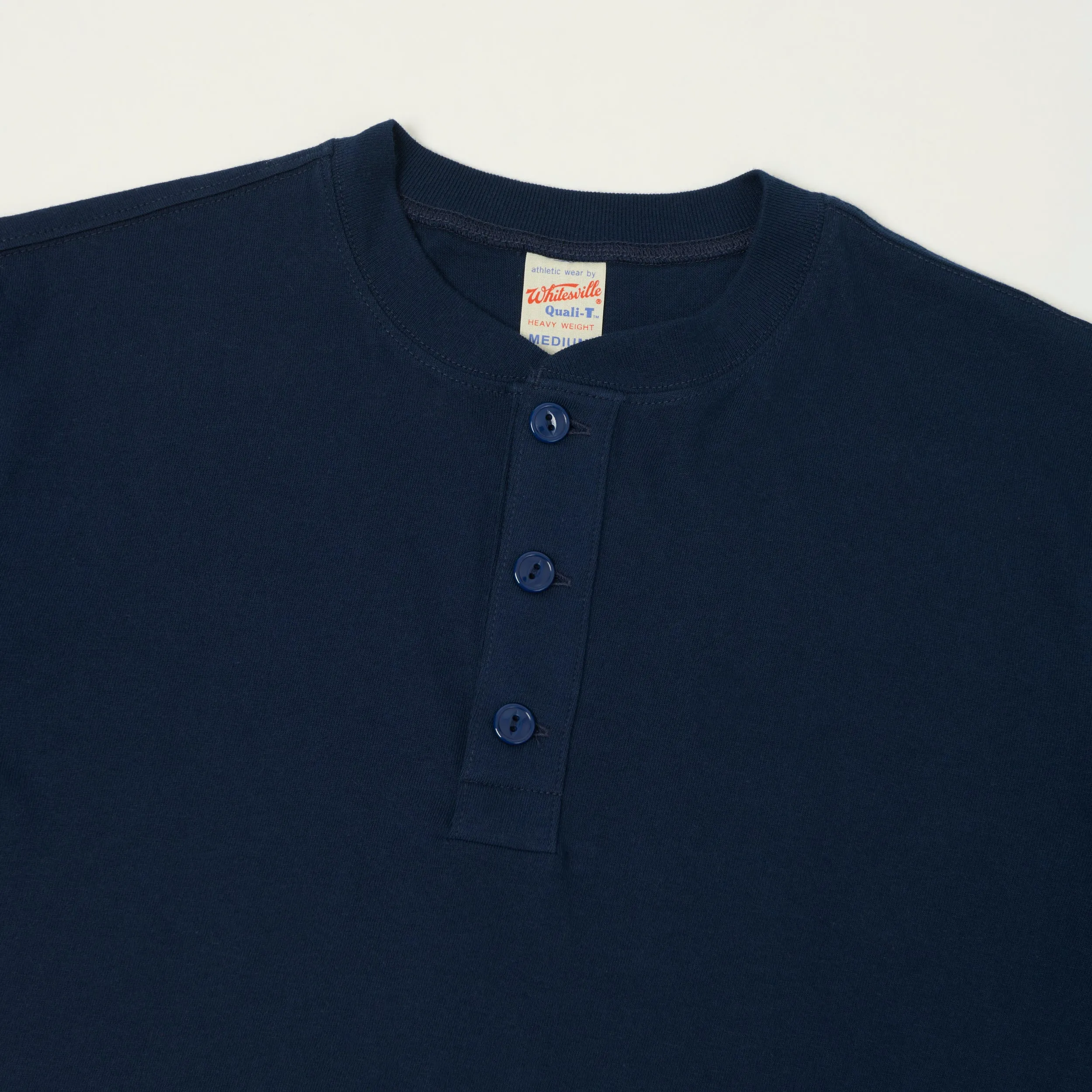 Whitesville Classic Henley T-Shirt - Navy sold by Son of a Stag product image thumbnail 2