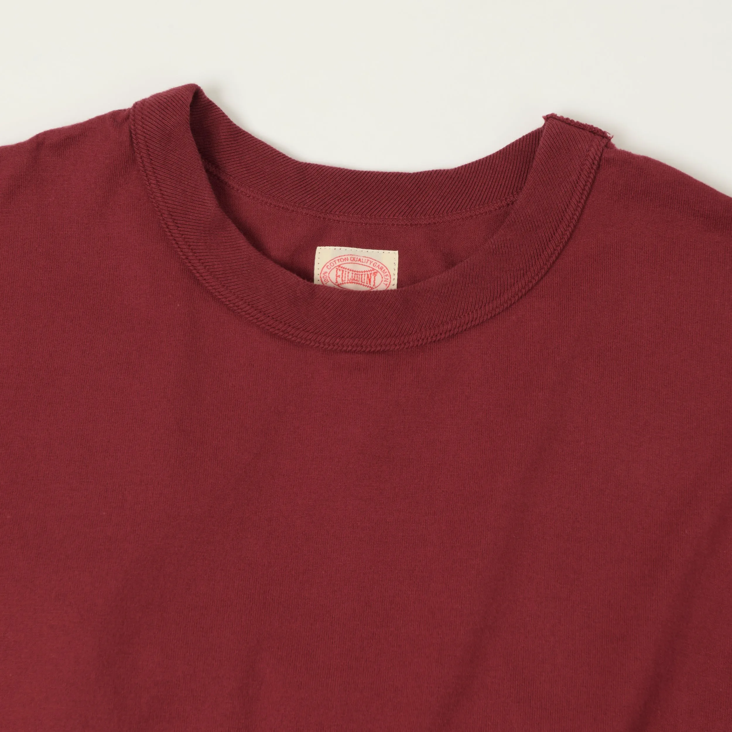 FULLCOUNT 5222 Flat Seam Heavyweight T-Shirt - Burgundy sold by Son of a Stag product image thumbnail 2