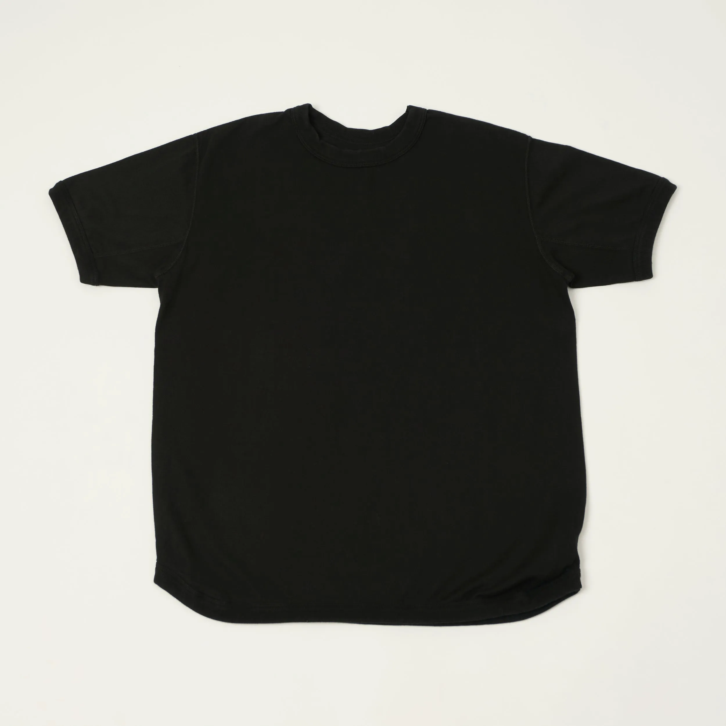 FULLCOUNT 5222 Flat Seam Heavyweight T-Shirt - Black sold by Son of a Stag