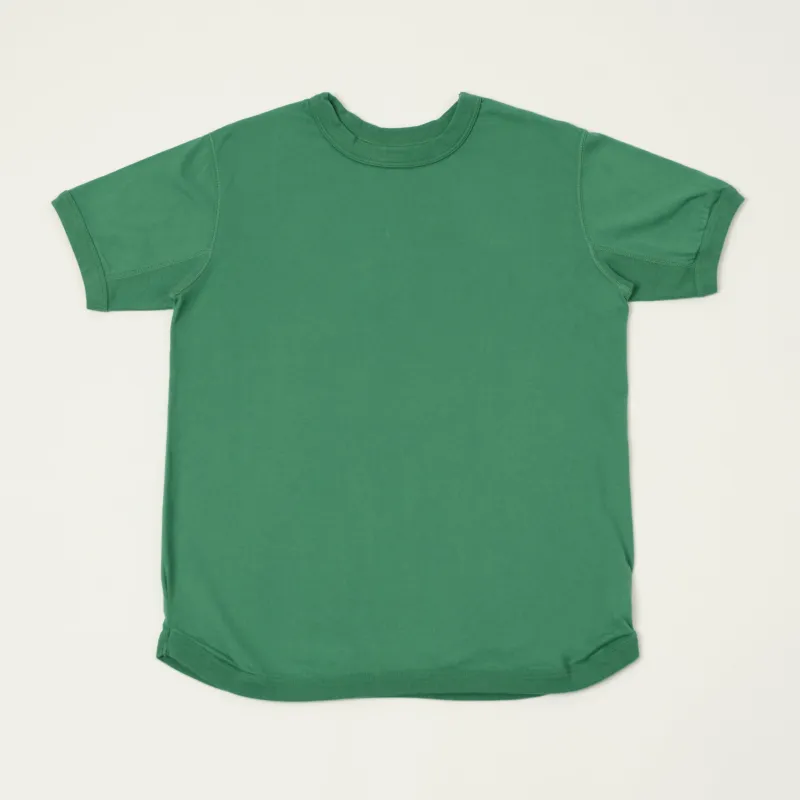 Full Count 5222 Flat Seam Heavyweight T-Shirt - Green made by Full Count
