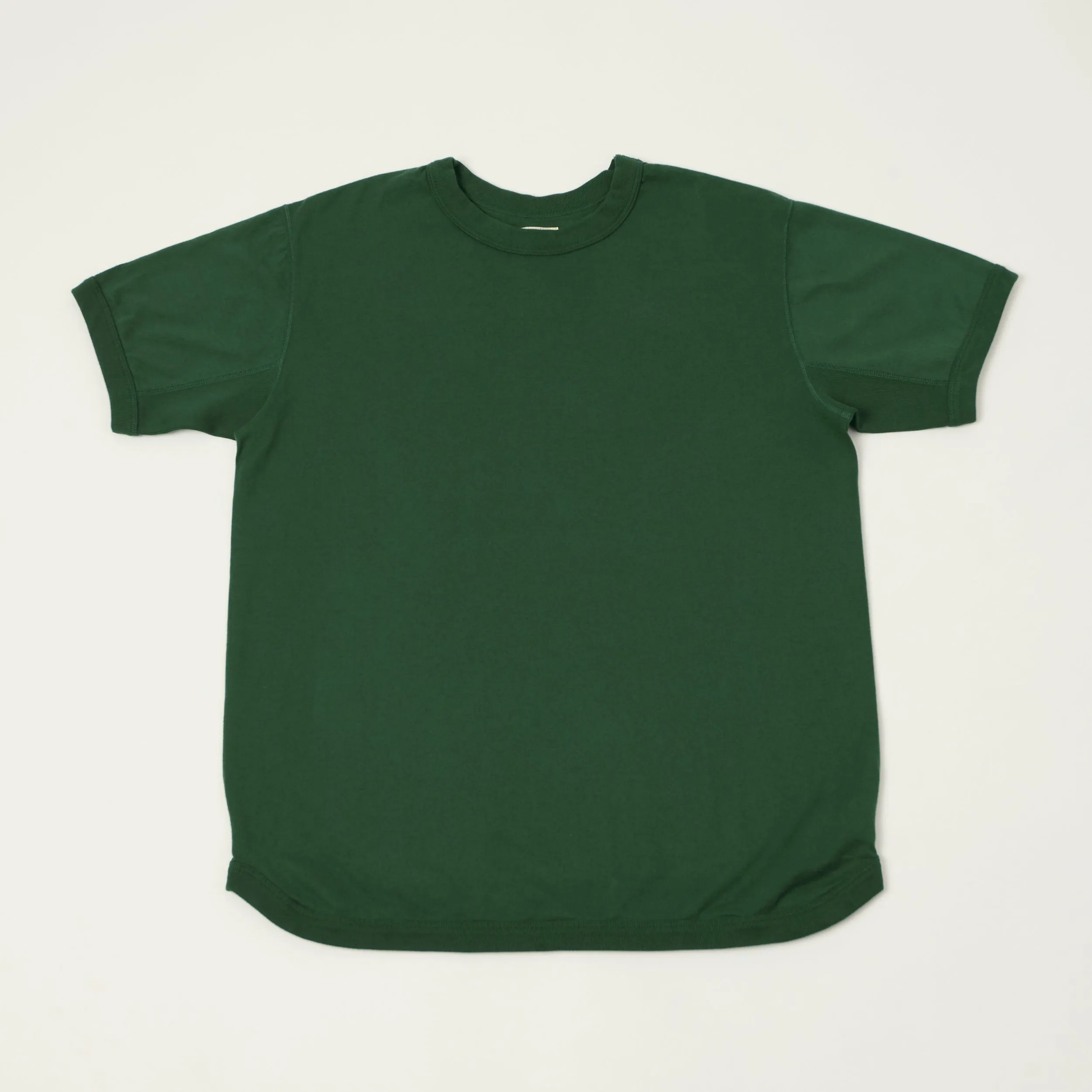 FULLCOUNT 5222 Flat Seam Heavyweight T-Shirt - Dark Green sold by Son of a Stag