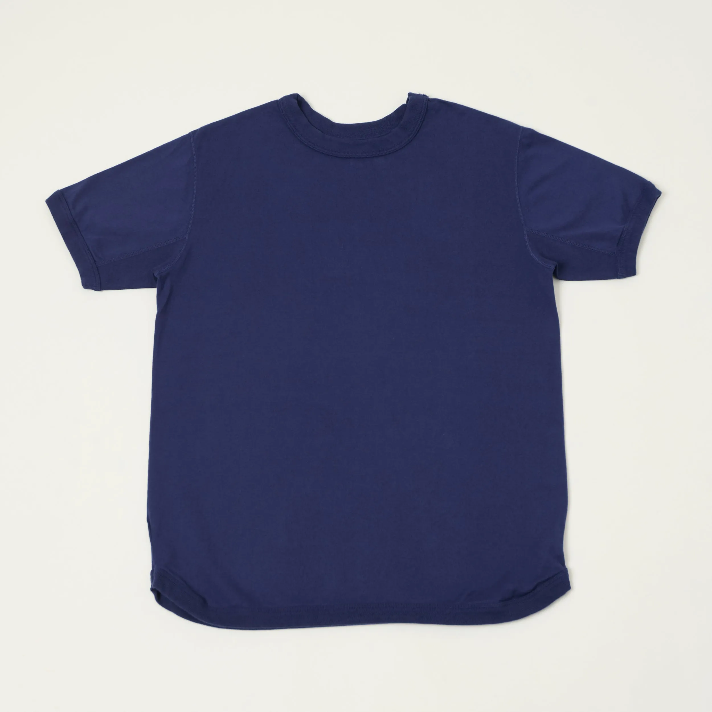 FULLCOUNT 5222 Flat Seam Heavyweight T-Shirt - Navy sold by Son of a Stag