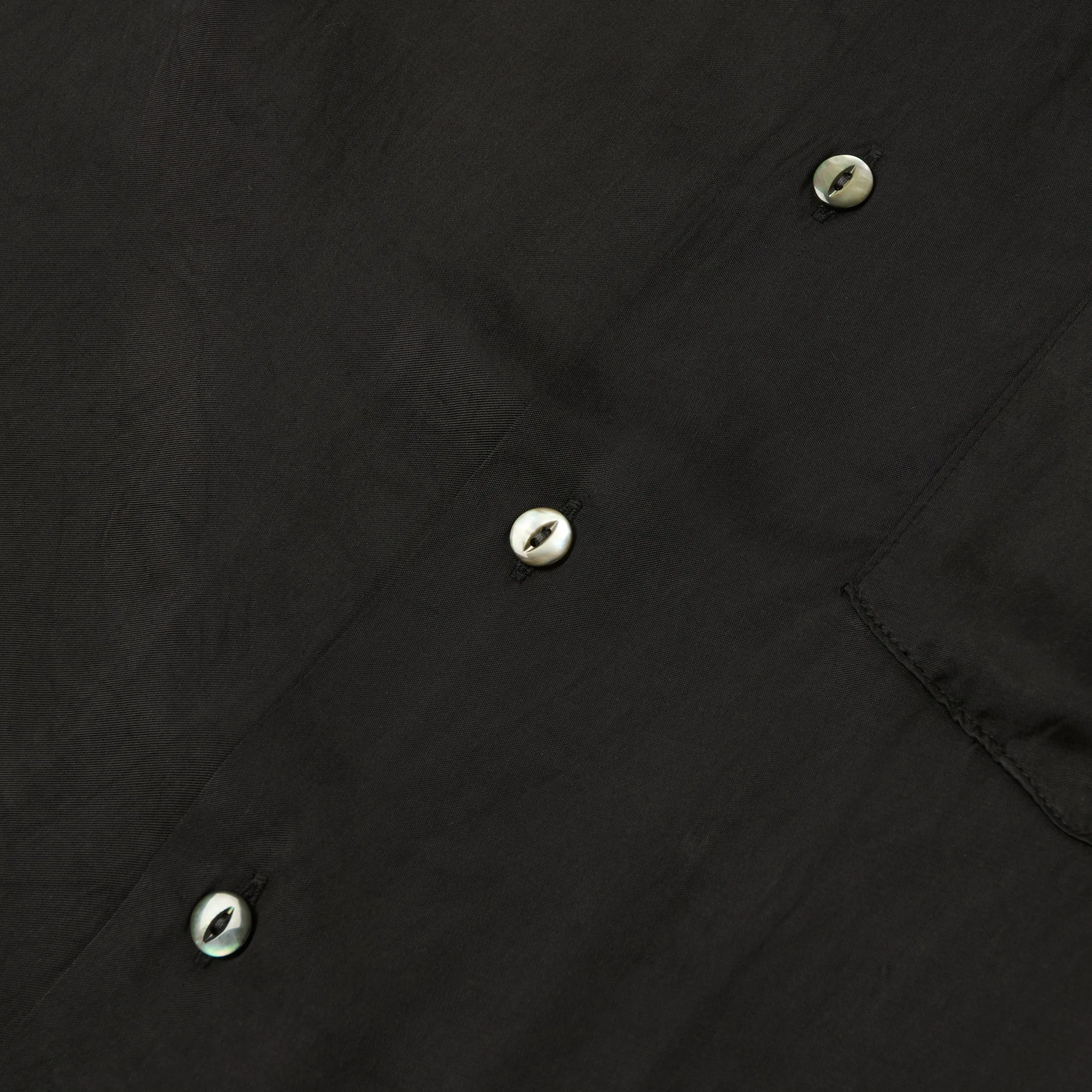 FULLCOUNT 4100 Satin Cupra Open Collar Shirt - Black sold by Son of a Stag product image thumbnail 4
