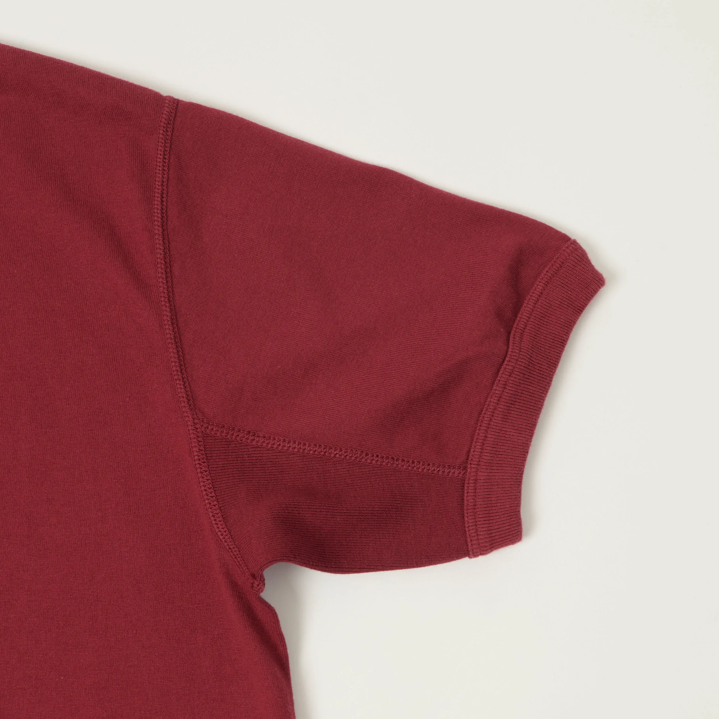 FULLCOUNT 5222H Flat Seam Heavyweight Henley - Burgundy sold by Son of a Stag product image thumbnail 3