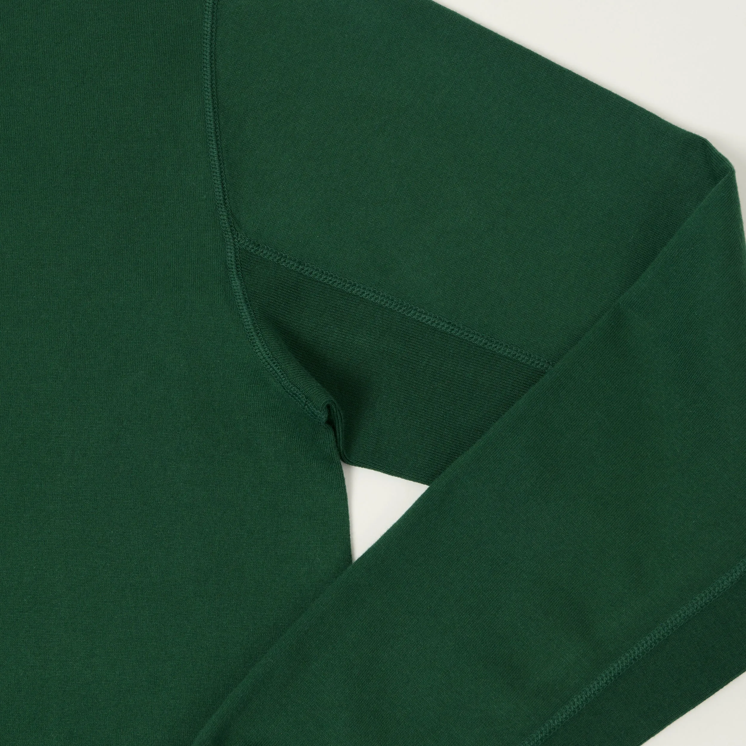 FULLCOUNT 5222LH Flat Seam Heavyweight Henley - Dark Green sold by Son of a Stag product image thumbnail 3
