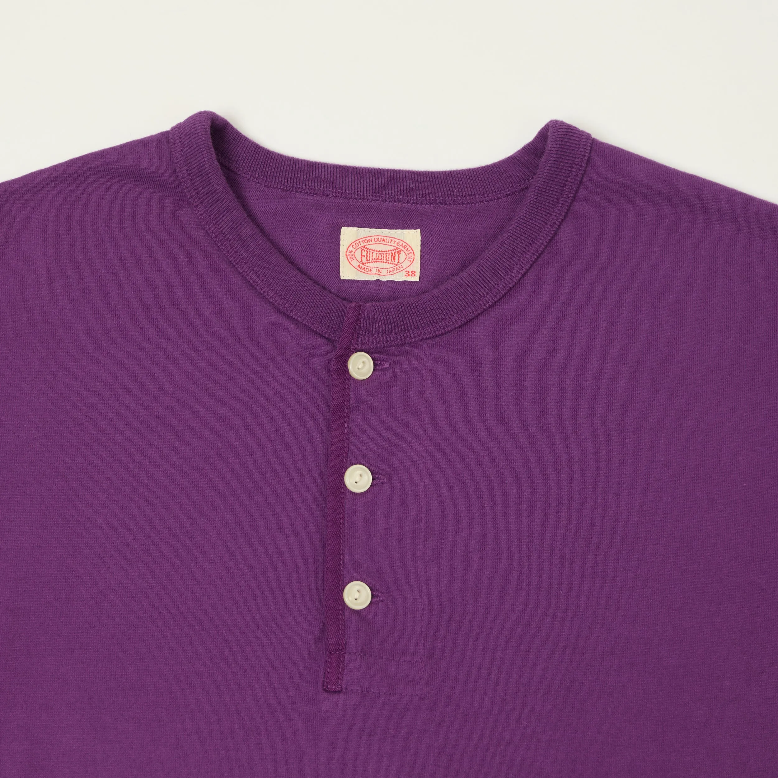 FULLCOUNT 5222LH Flat Seam Heavyweight Henley - Purple sold by Son of a Stag product image thumbnail 2