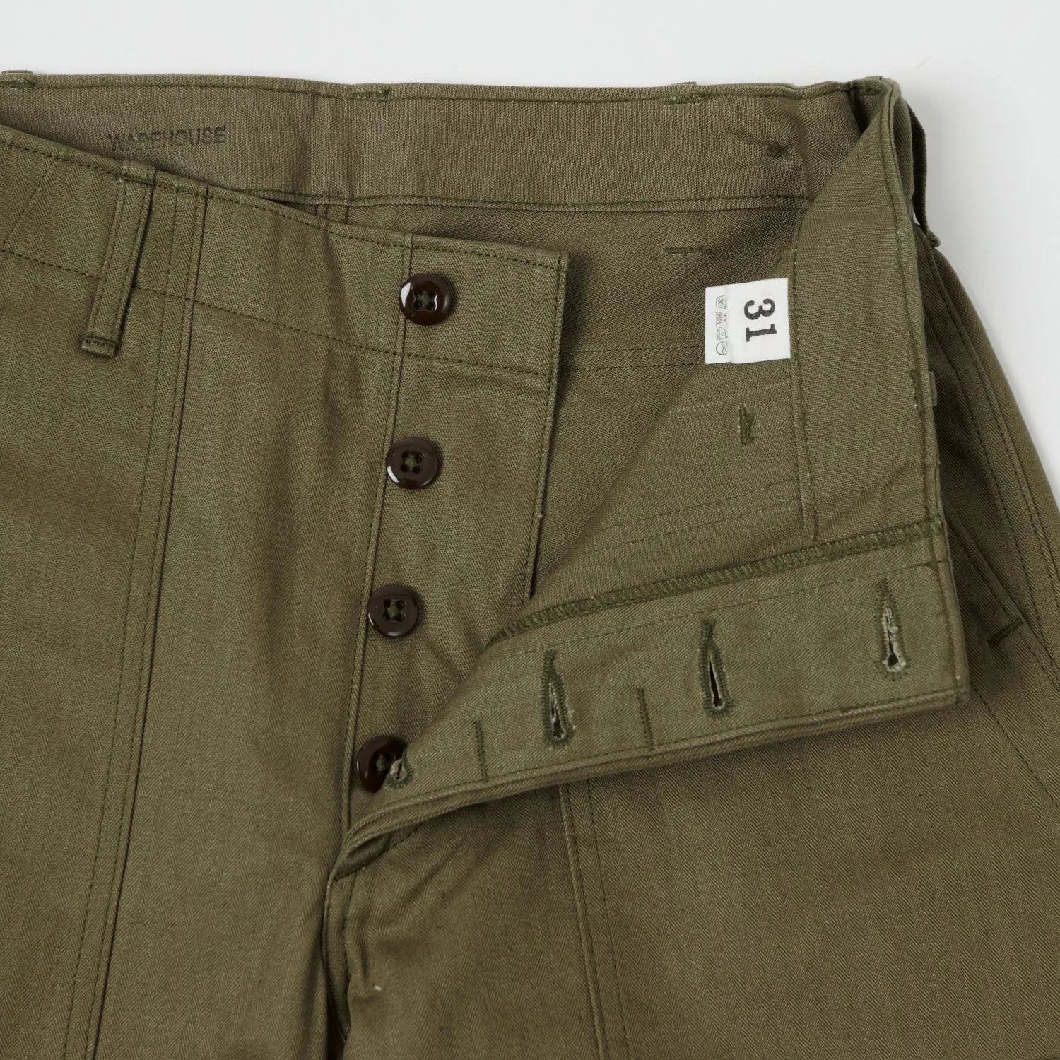 Warehouse 1086 Herringbone Twill Military Fatigue Pant - Olive Drab sold by Son of a Stag product image thumbnail 2