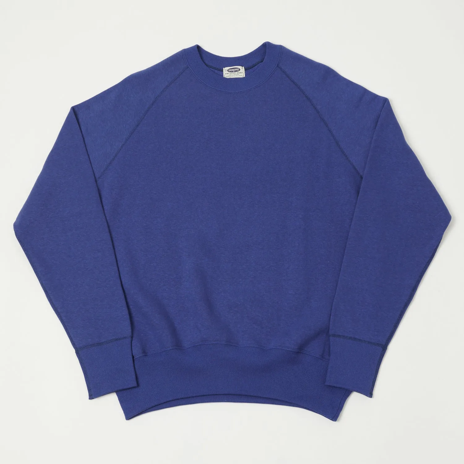 Denime Lot. 261 4-Needle Raglan Sweatshirt - Blue sold by Son of a Stag