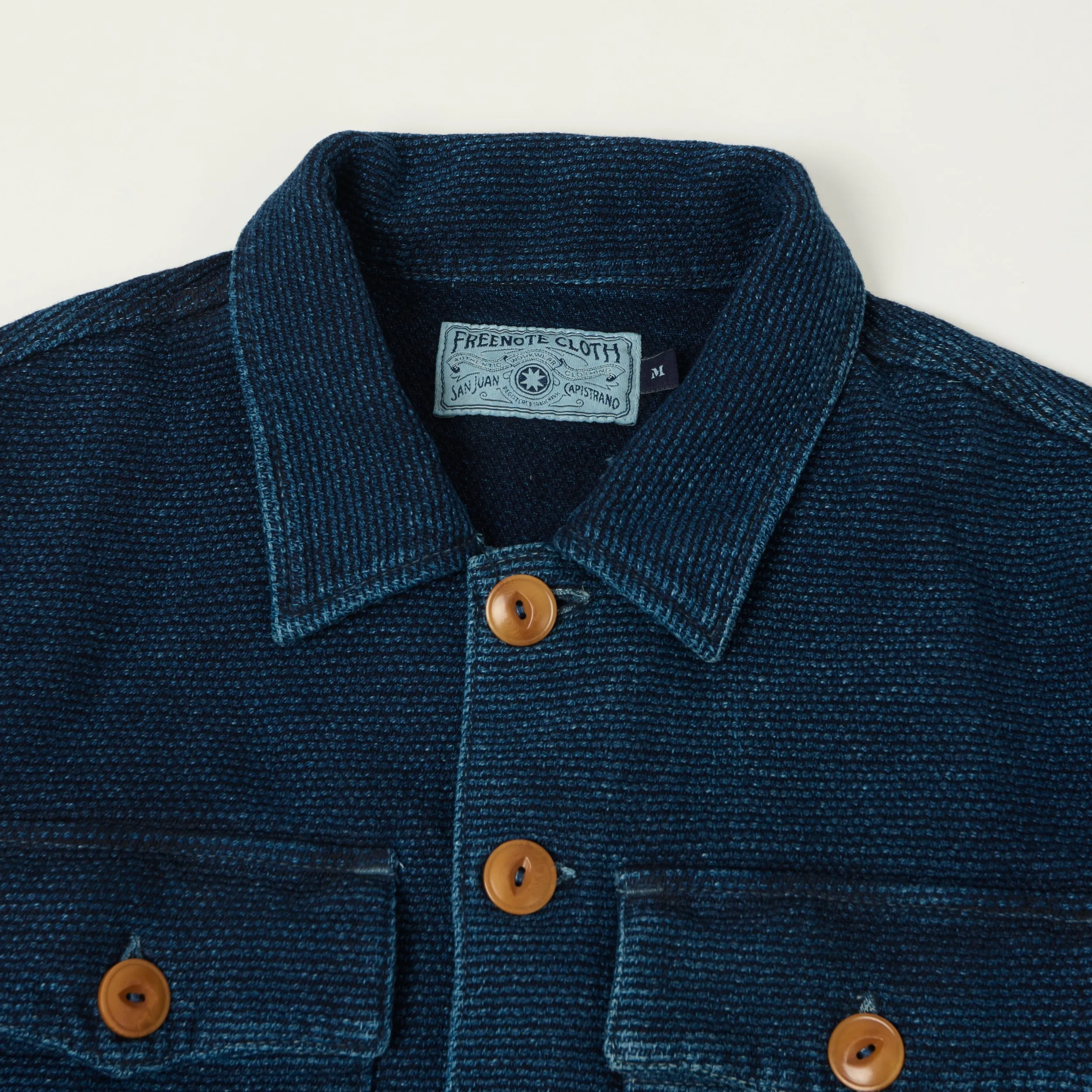 Freenote Cloth 'Midway' Indigo Sashiko Jacket - Rinsed sold by Son of a Stag product image thumbnail 2