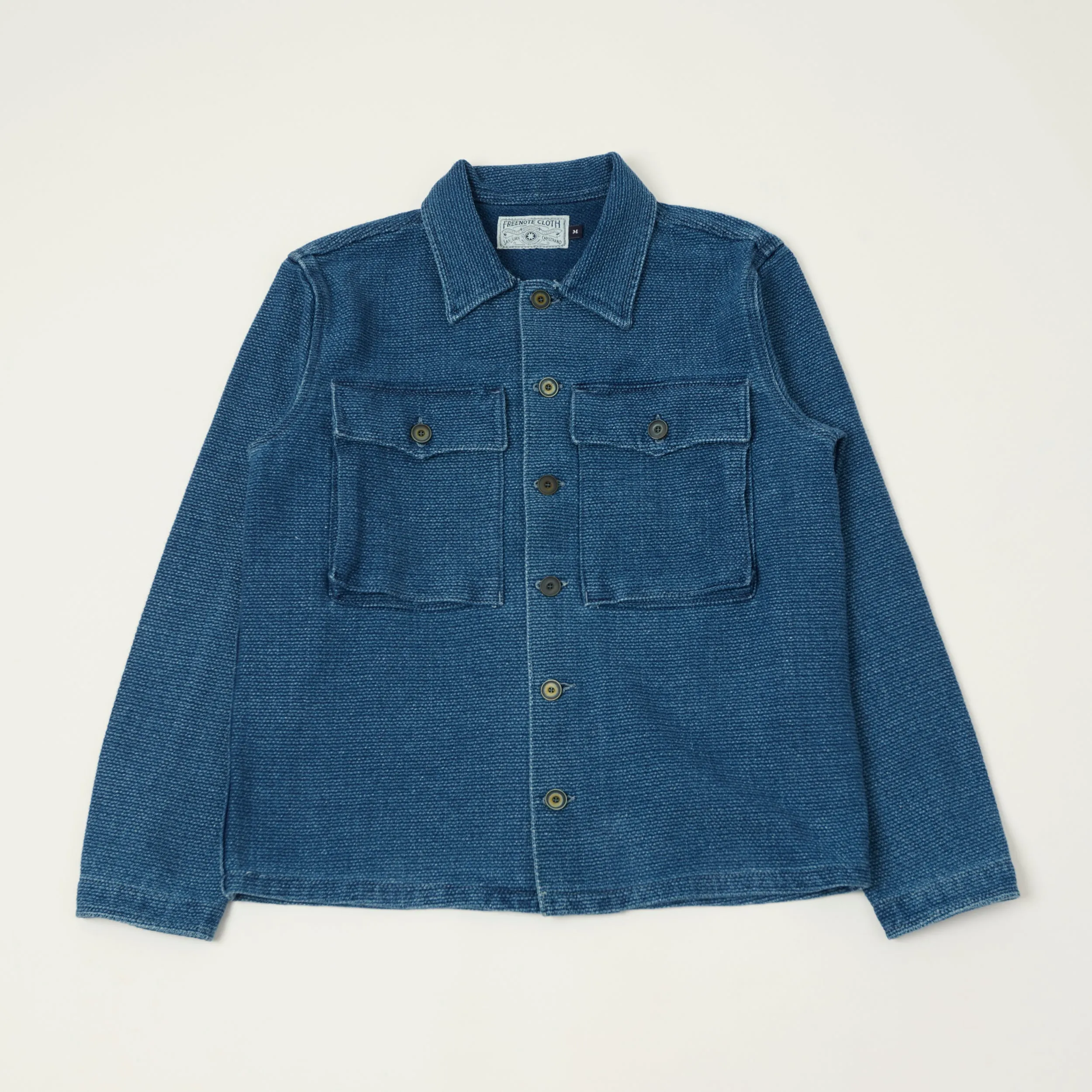 Freenote Cloth 'Midway' Indigo Sashiko Jacket - Two Year Wash sold by Son of a Stag