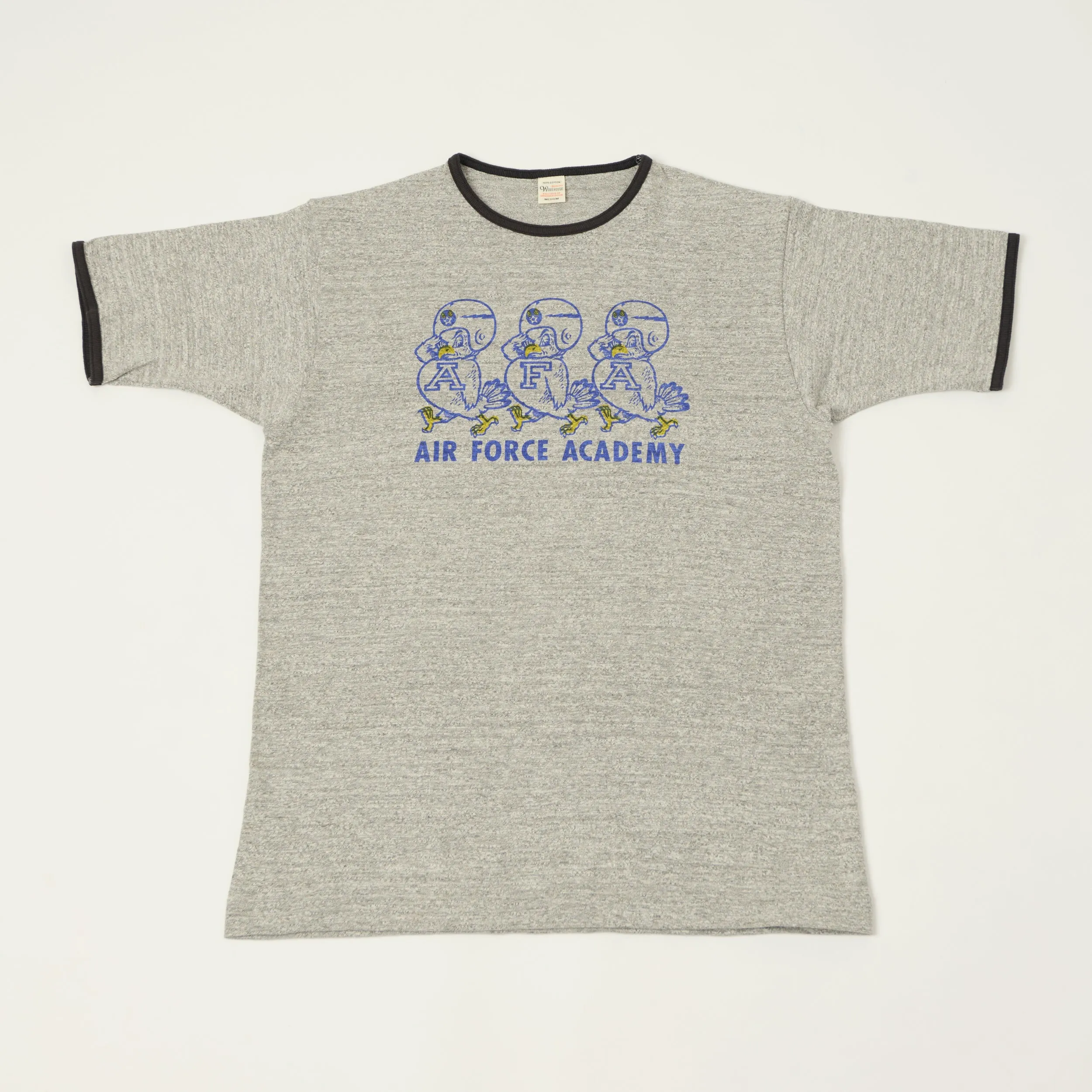 Warehouse & Co 4059 'Air Force Academy' Ringer T-Shirt - Heather Grey/Black sold by Son of a Stag
