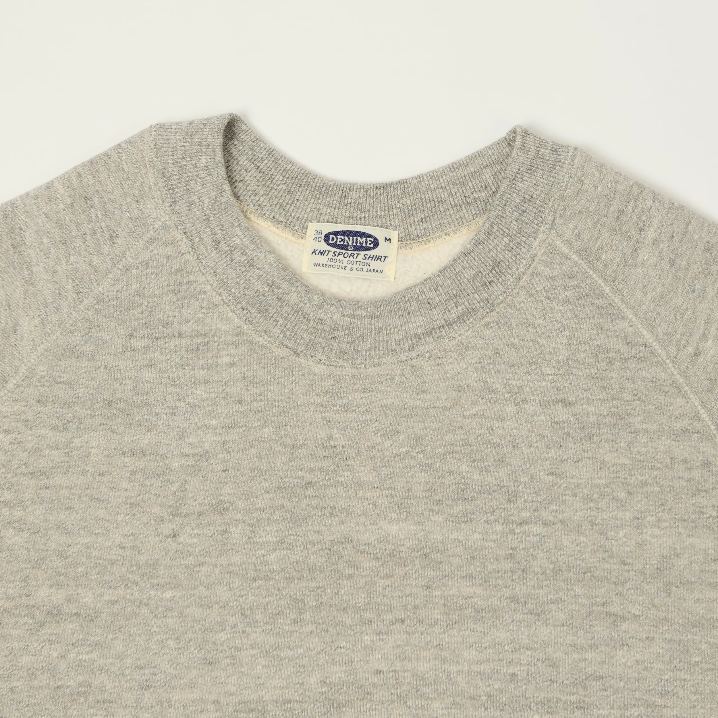 Denime Lot. 261 4-Needle Raglan Sweatshirt - Light Heather Grey sold by Son of a Stag product image thumbnail 2