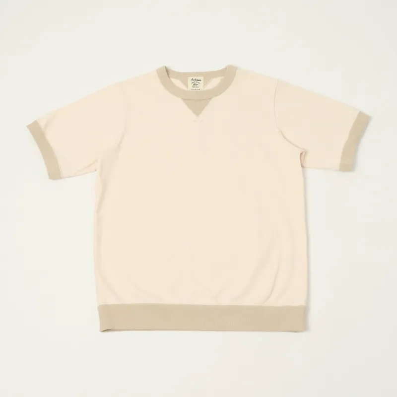 Jackman Dotsume Rib T-Shirt - Shell Pink/Dark Beige made by Jackman