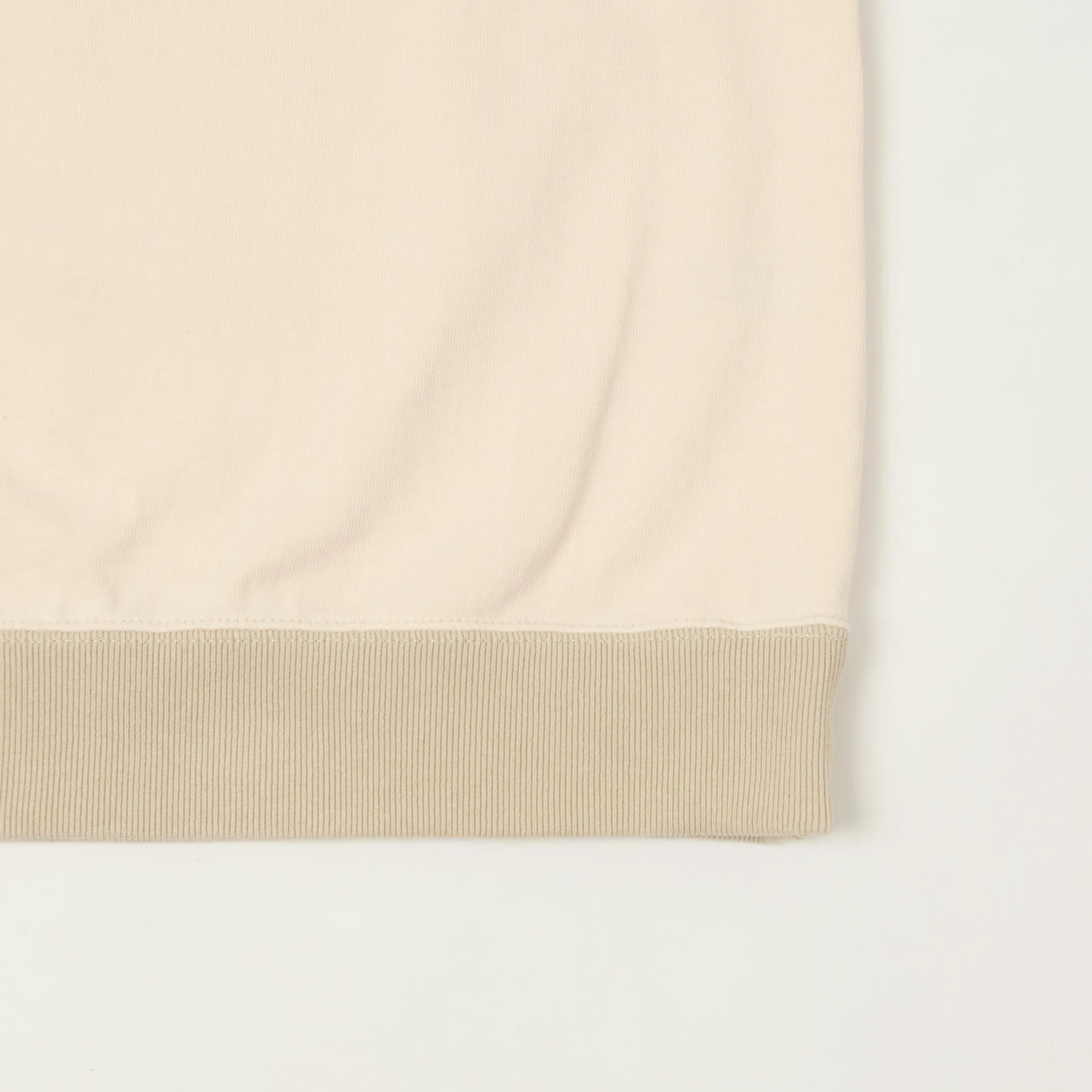 Jackman Dotsume Rib T-Shirt - Shell Pink/Dark Beige sold by Son of a Stag product image thumbnail 3