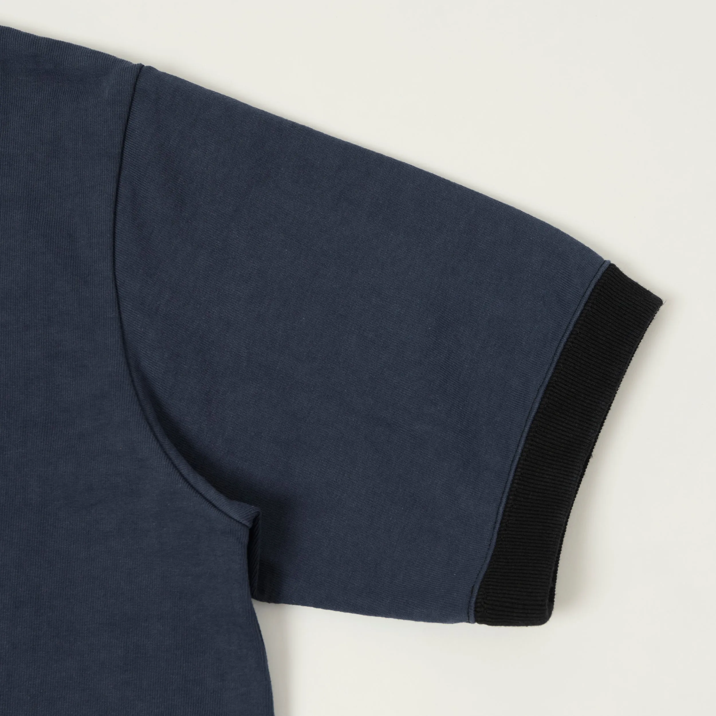 Jackman Dotsume Rib T-Shirt - Royal Navy/Black sold by Son of a Stag product image thumbnail 4