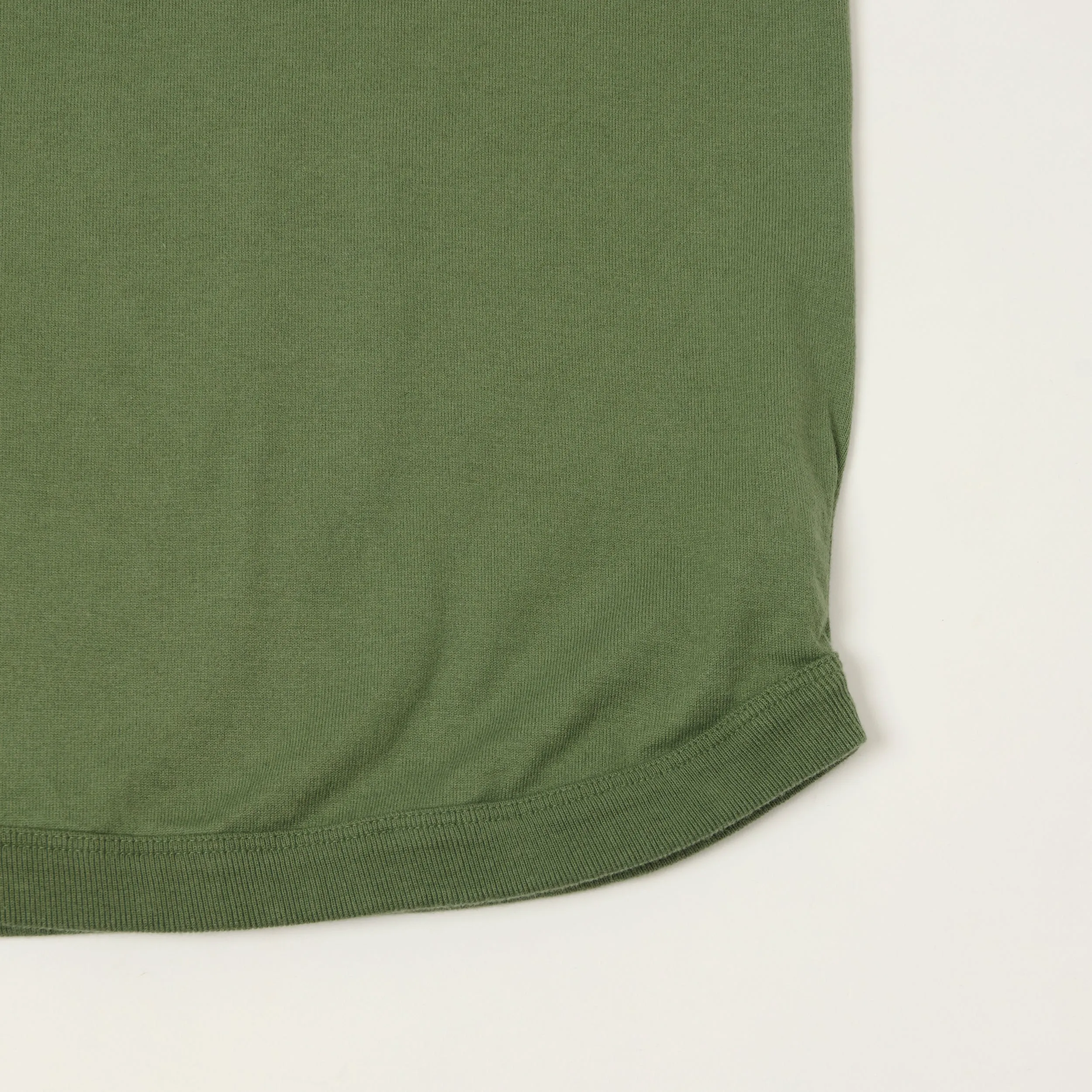 FULLCOUNT 5222H Flat Seam Heavyweight Henley - Evergreen sold by Son of a Stag product image thumbnail 3
