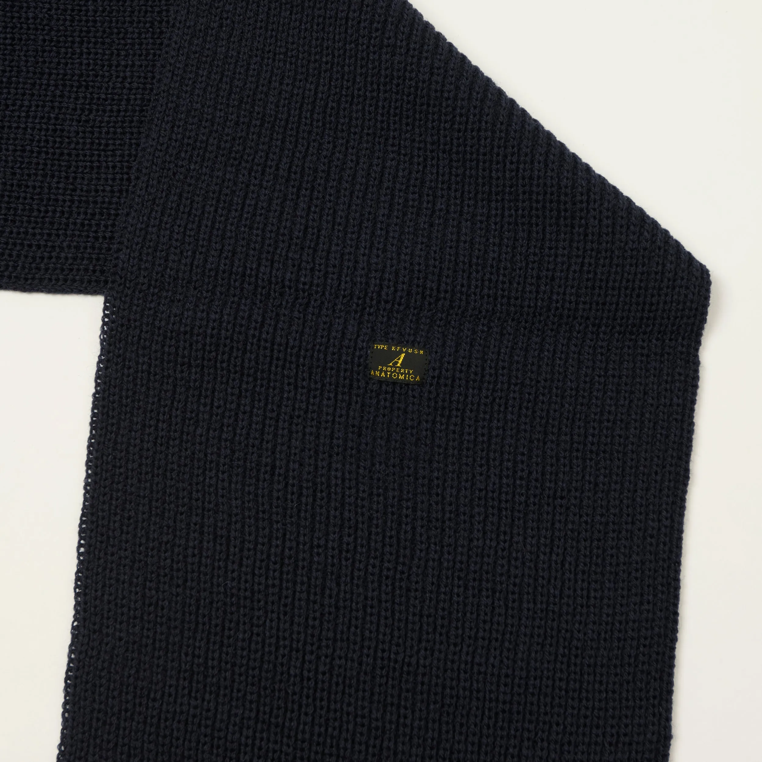 Anatomica 'KNF' Knit Muffler - Navy sold by Son of a Stag product image thumbnail 2