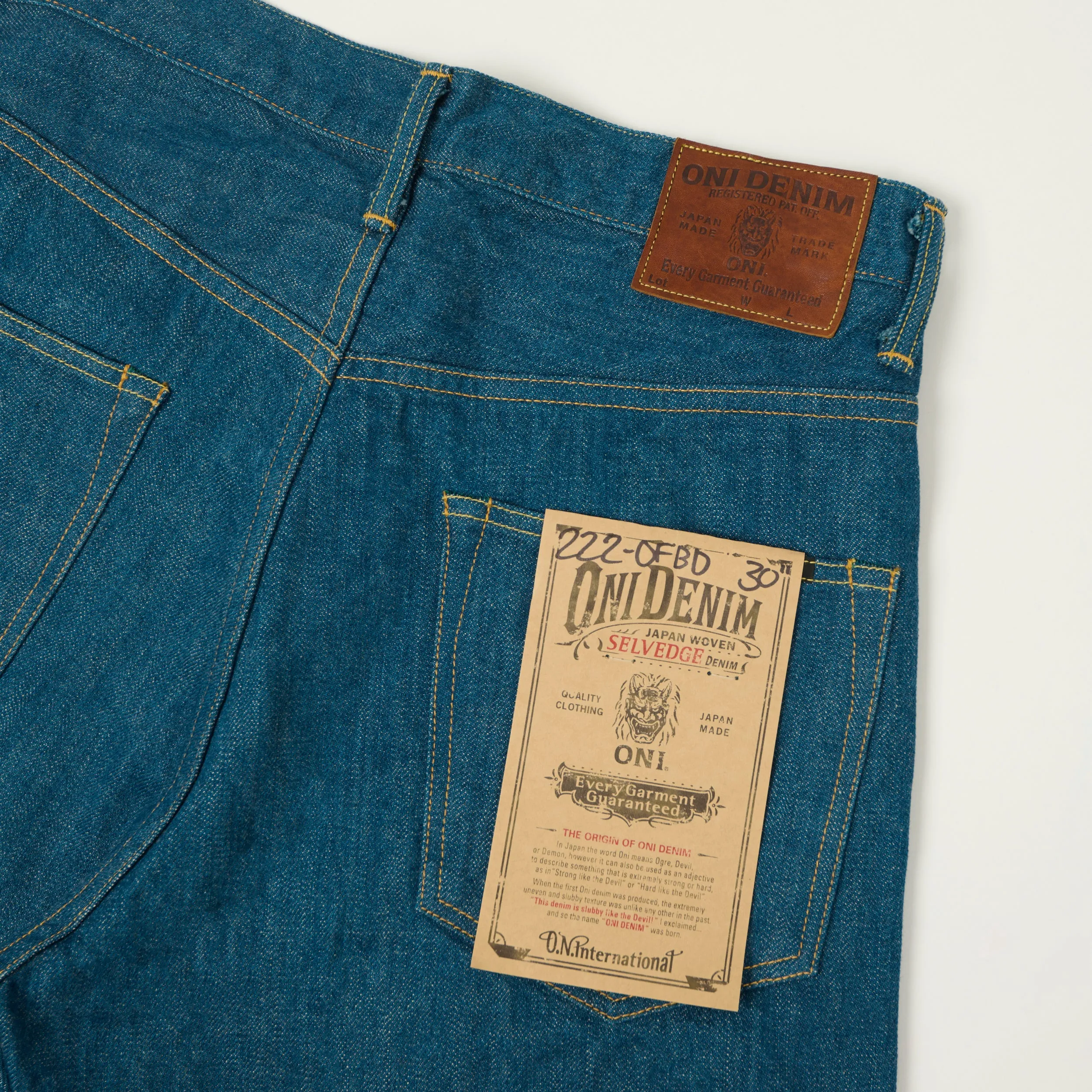 ONI Denim 222-OFBD 13.7oz Extra Wide Straight Jean - One Wash sold by Son of a Stag product image thumbnail 2