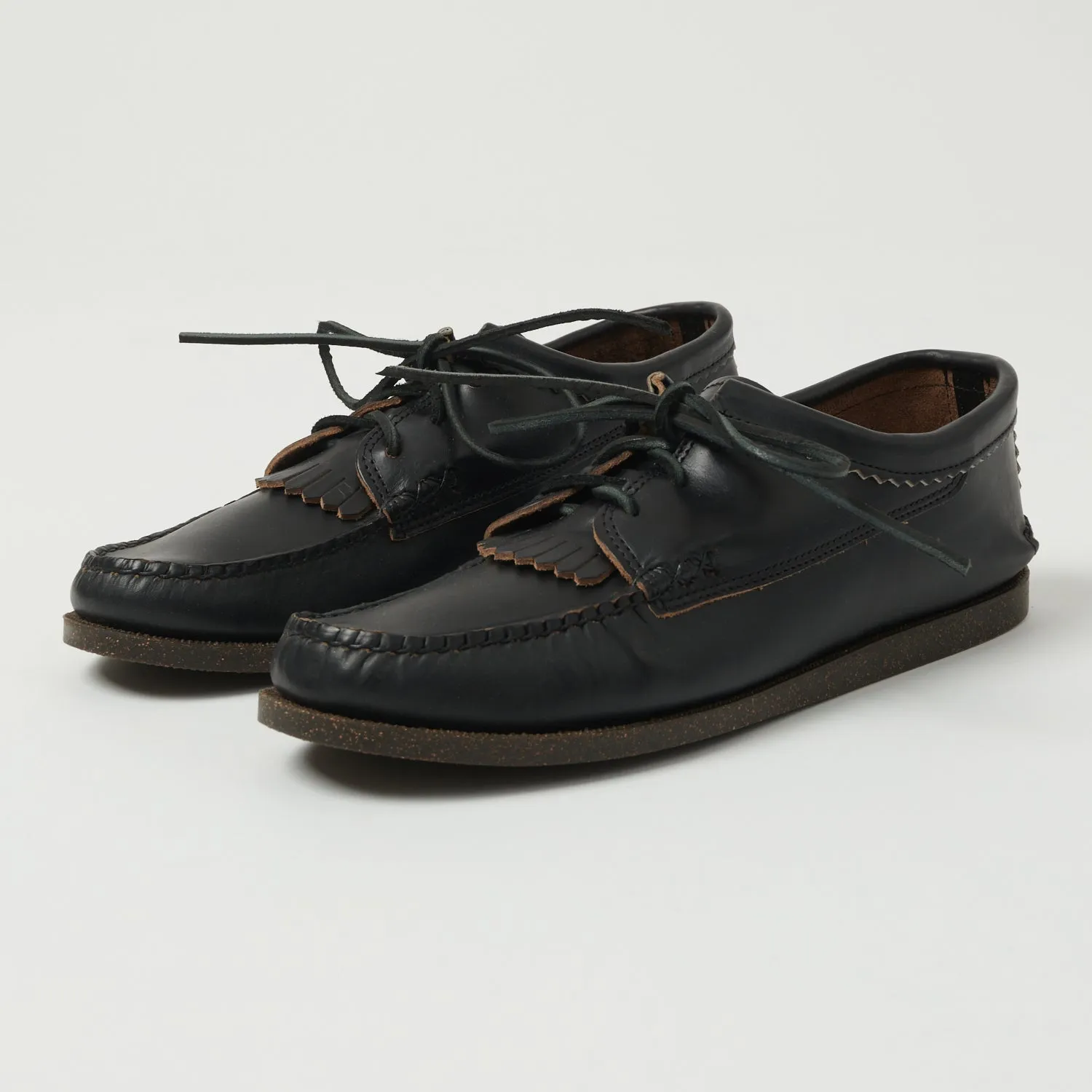 Yuketen Blucher w/ Kiltie Camp Sole Shoe - G Black sold by Son of a Stag