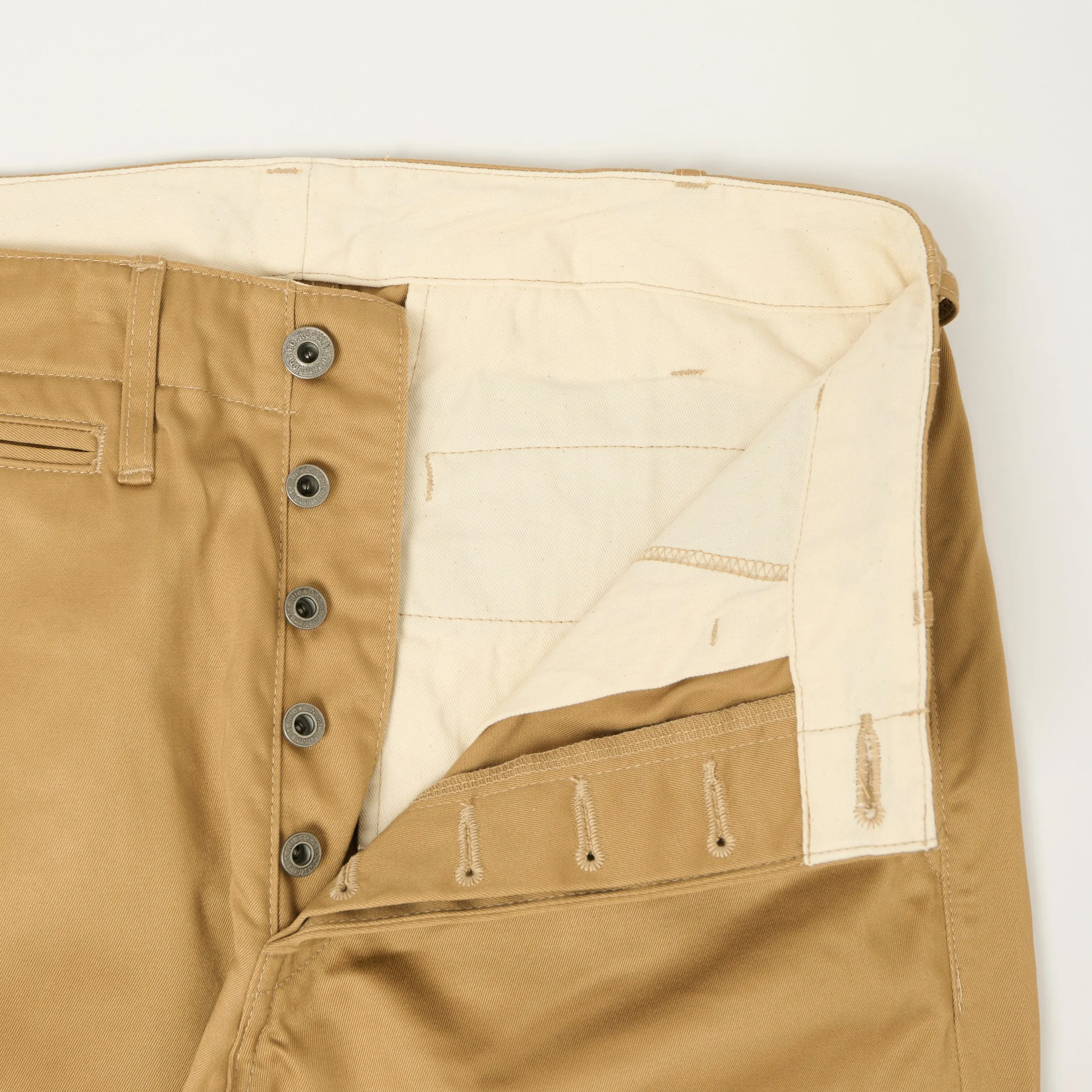 ONI Denim 747-WP Slim Straight 'West Point' Chino - Khaki sold by Son of a Stag product image thumbnail 4