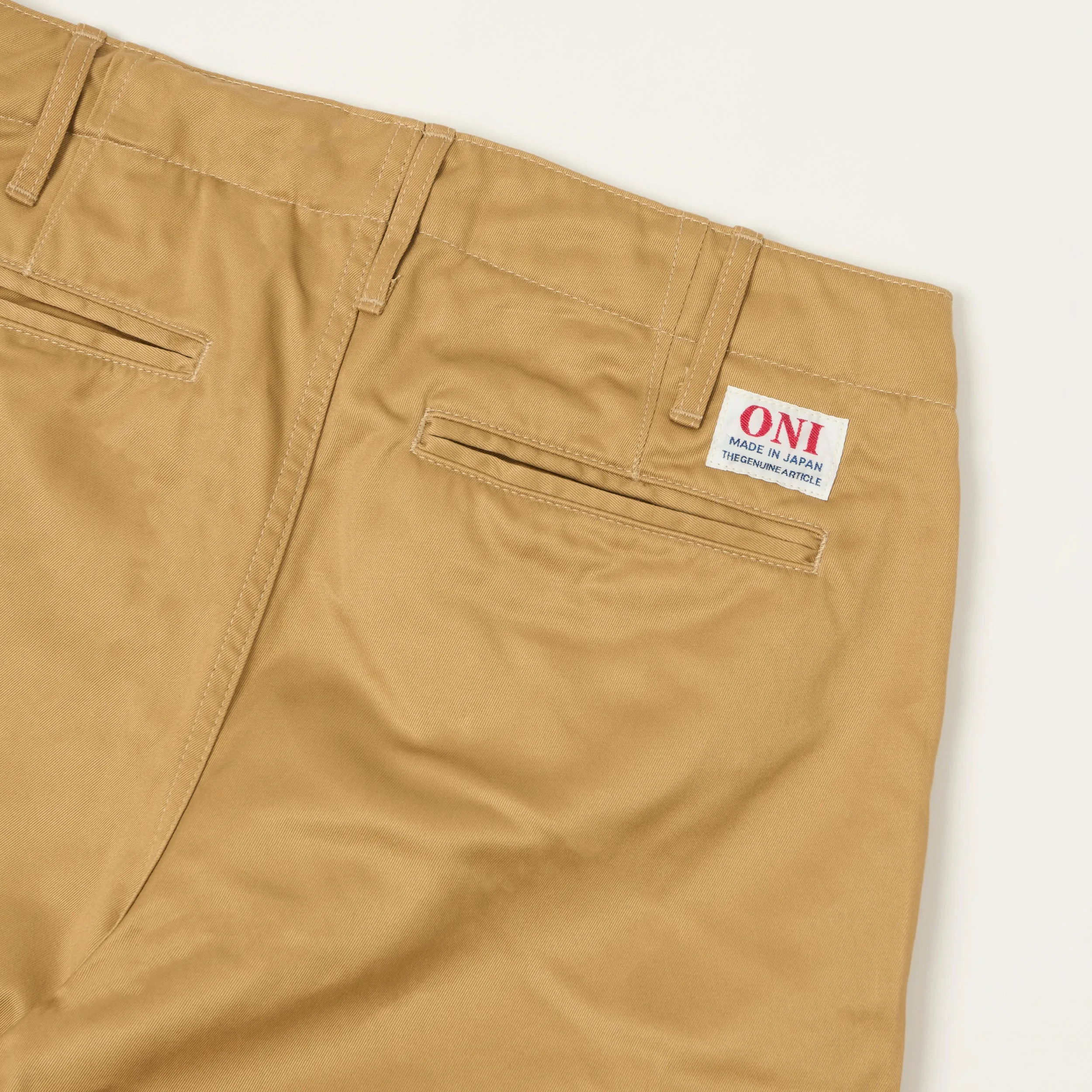 ONI Denim 747-WP Slim Straight 'West Point' Chino - Khaki sold by Son of a Stag product image thumbnail 2