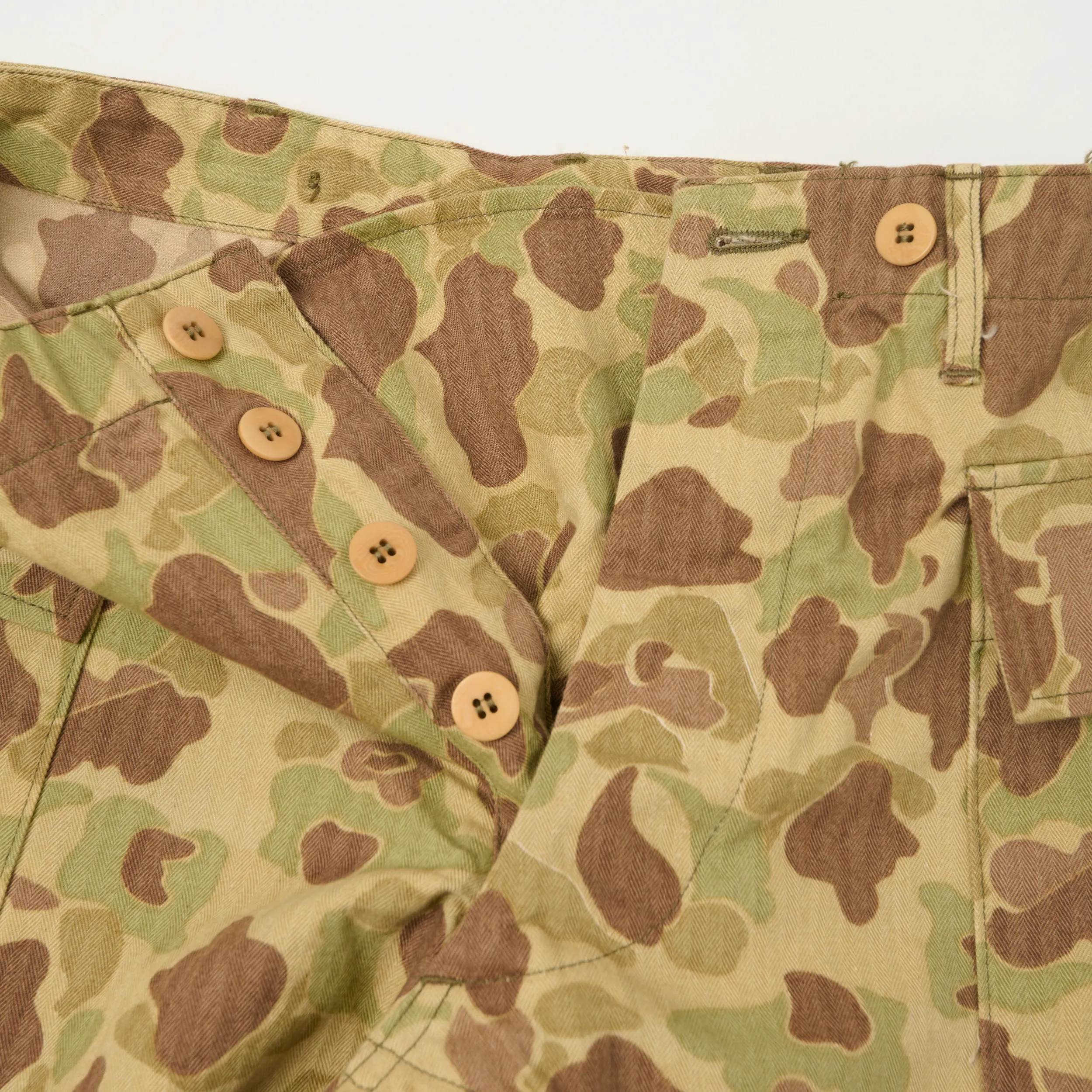 Buzz Rickson's Herringbone Twill Camoflage Shorts - Green/Multi sold by Son of a Stag product image thumbnail 3