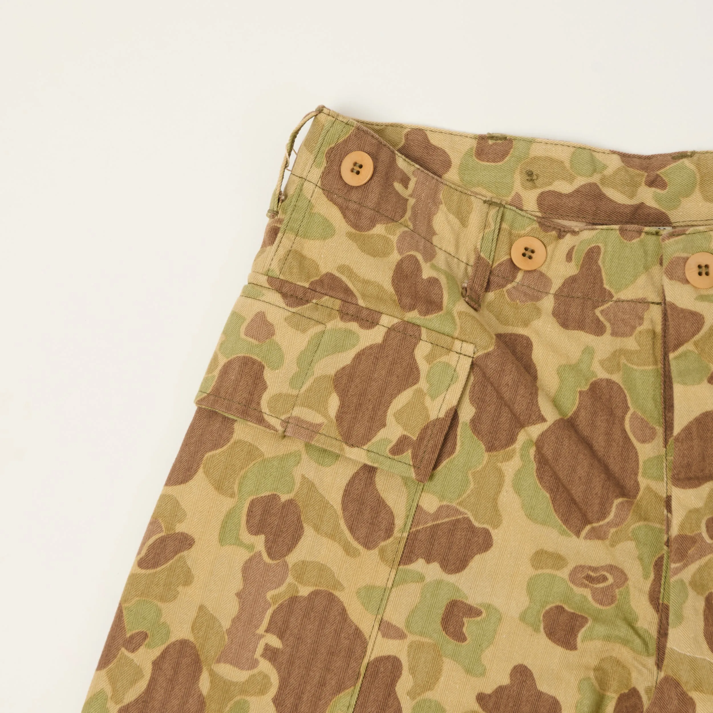 Buzz Rickson's Herringbone Twill Camoflage Shorts - Green/Multi sold by Son of a Stag product image thumbnail 4