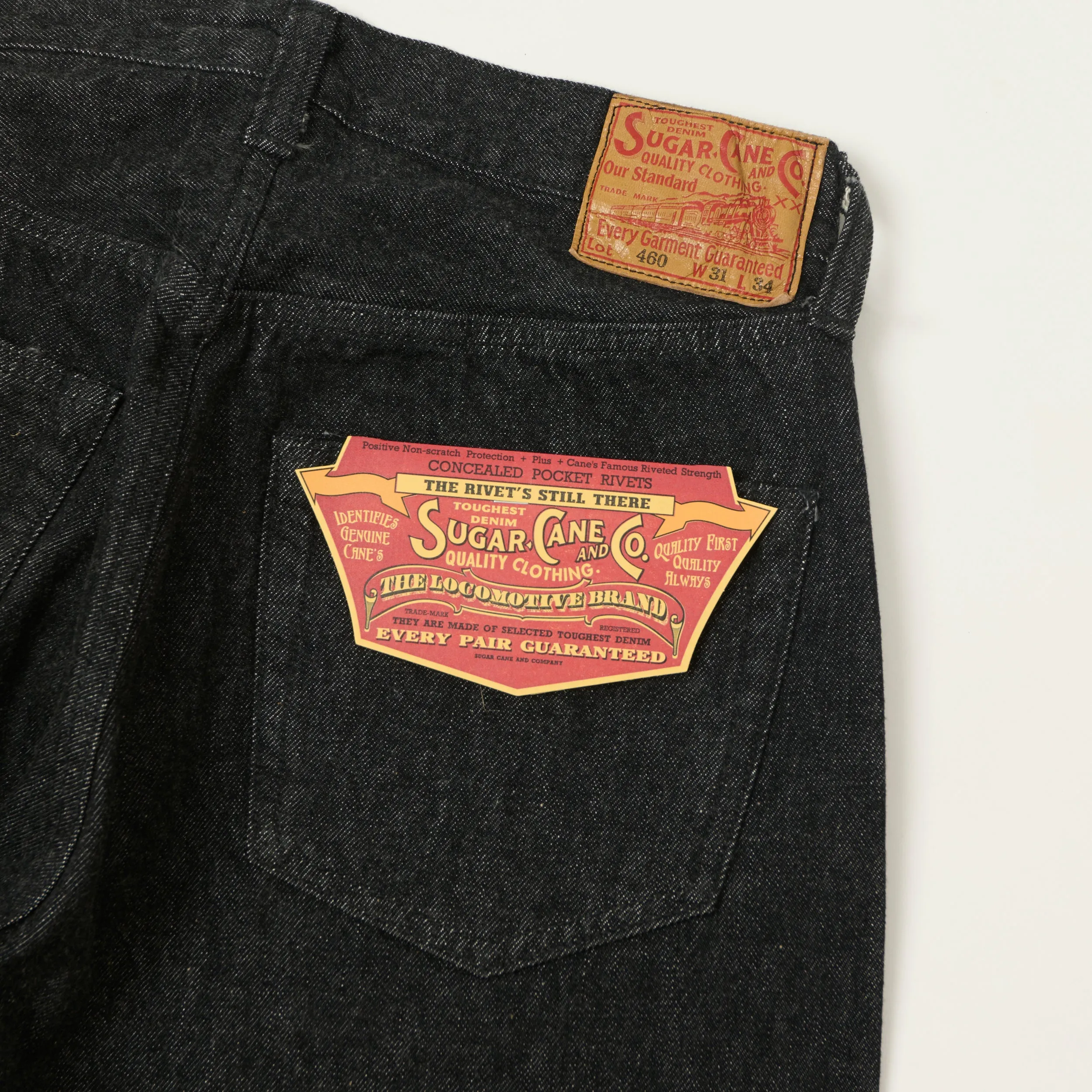 Sugar Cane 1947 Model 14.25oz Regular Straight Jean - Black One Wash sold by Son of a Stag product image thumbnail 2